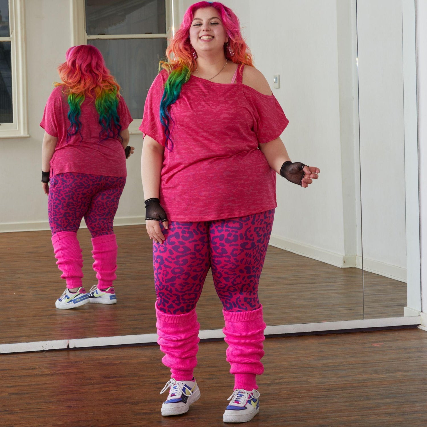 Calentadores de piernas - Rosa neón