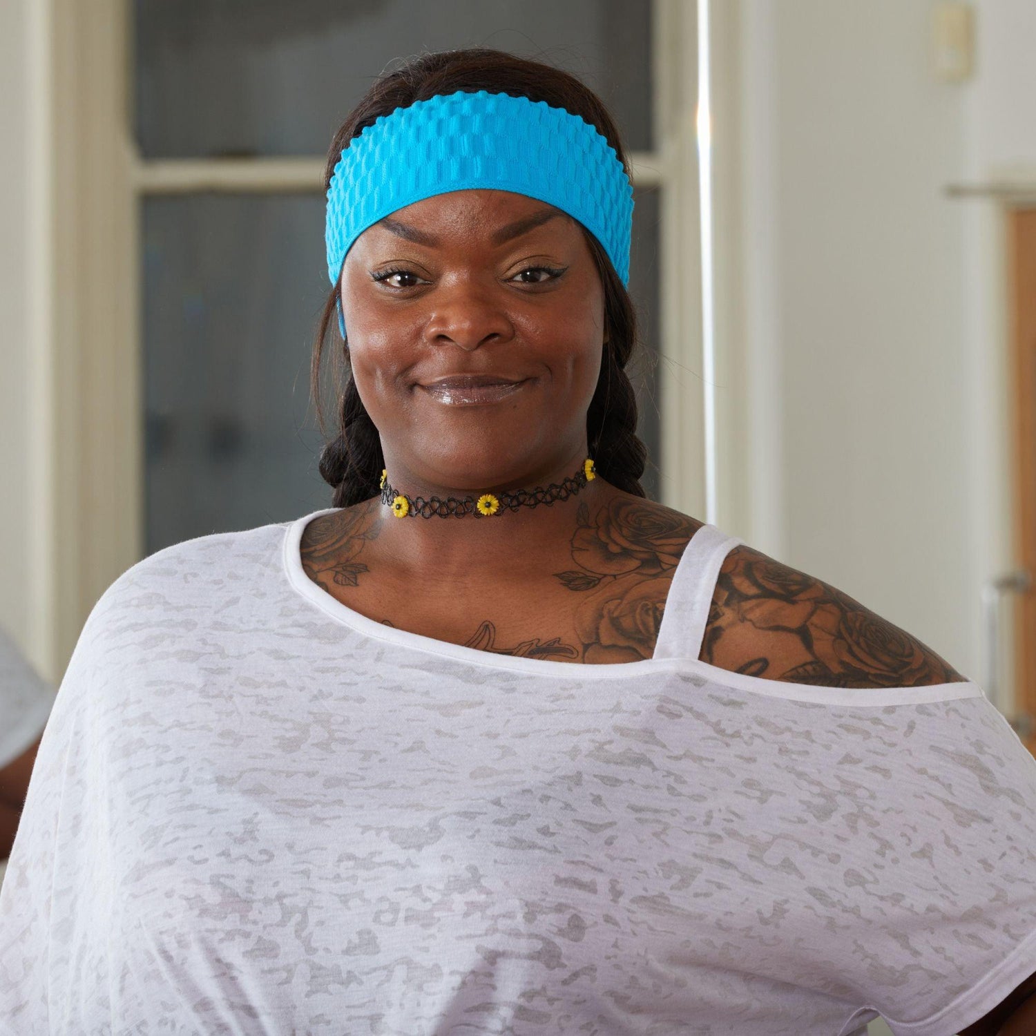 Camiseta Debbie con hombros descubiertos - Blanca