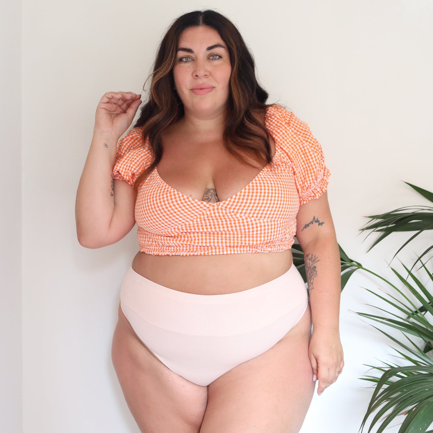 Tanga de algodón orgánico - Rosa ballet