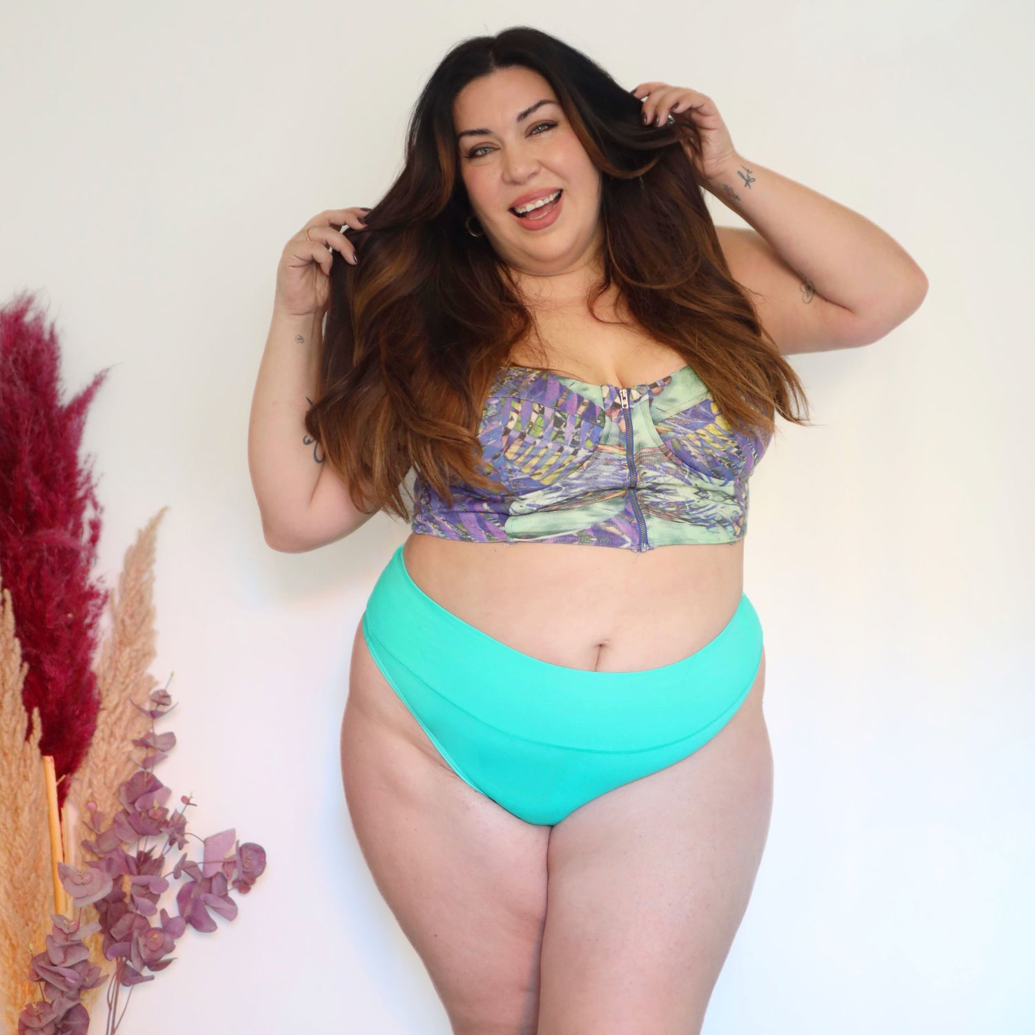 Tanga de algodón orgánico - Menta