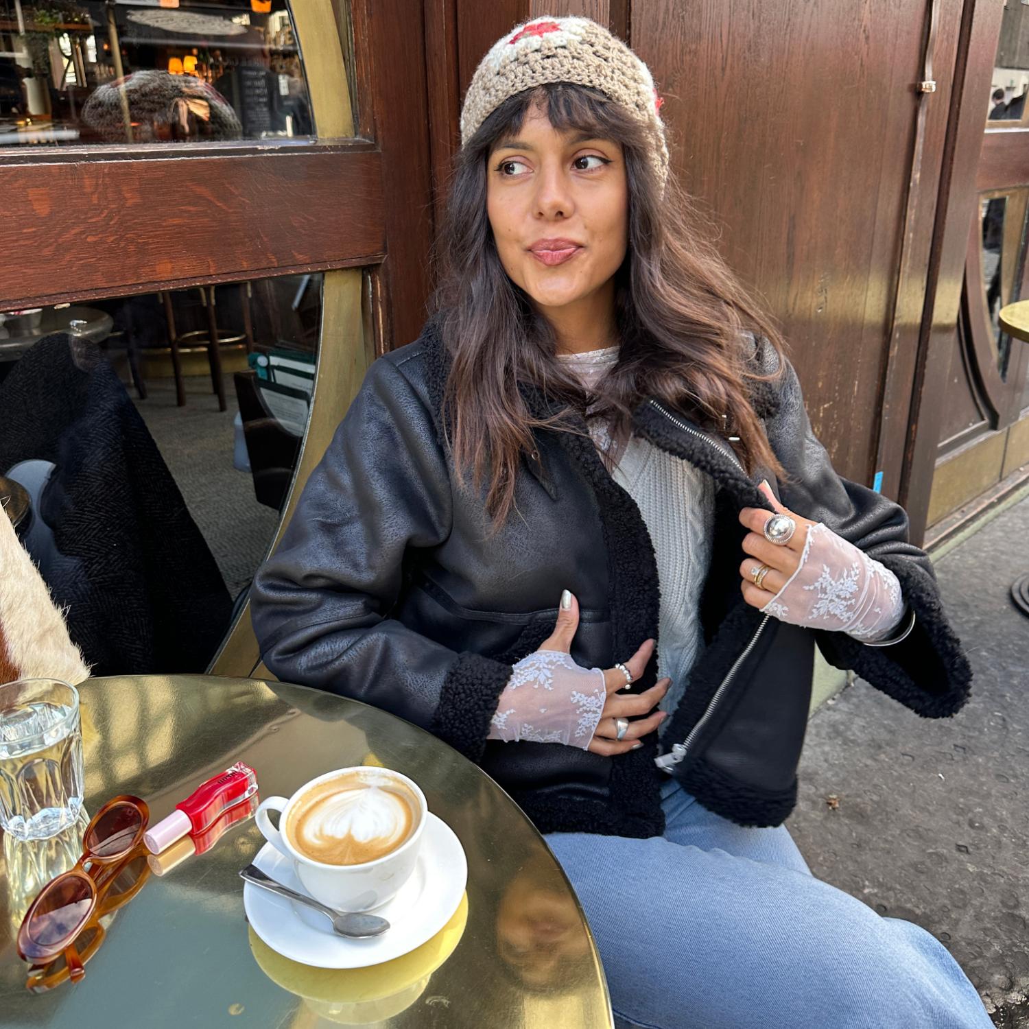 Bessie Aviator Jacket - Black