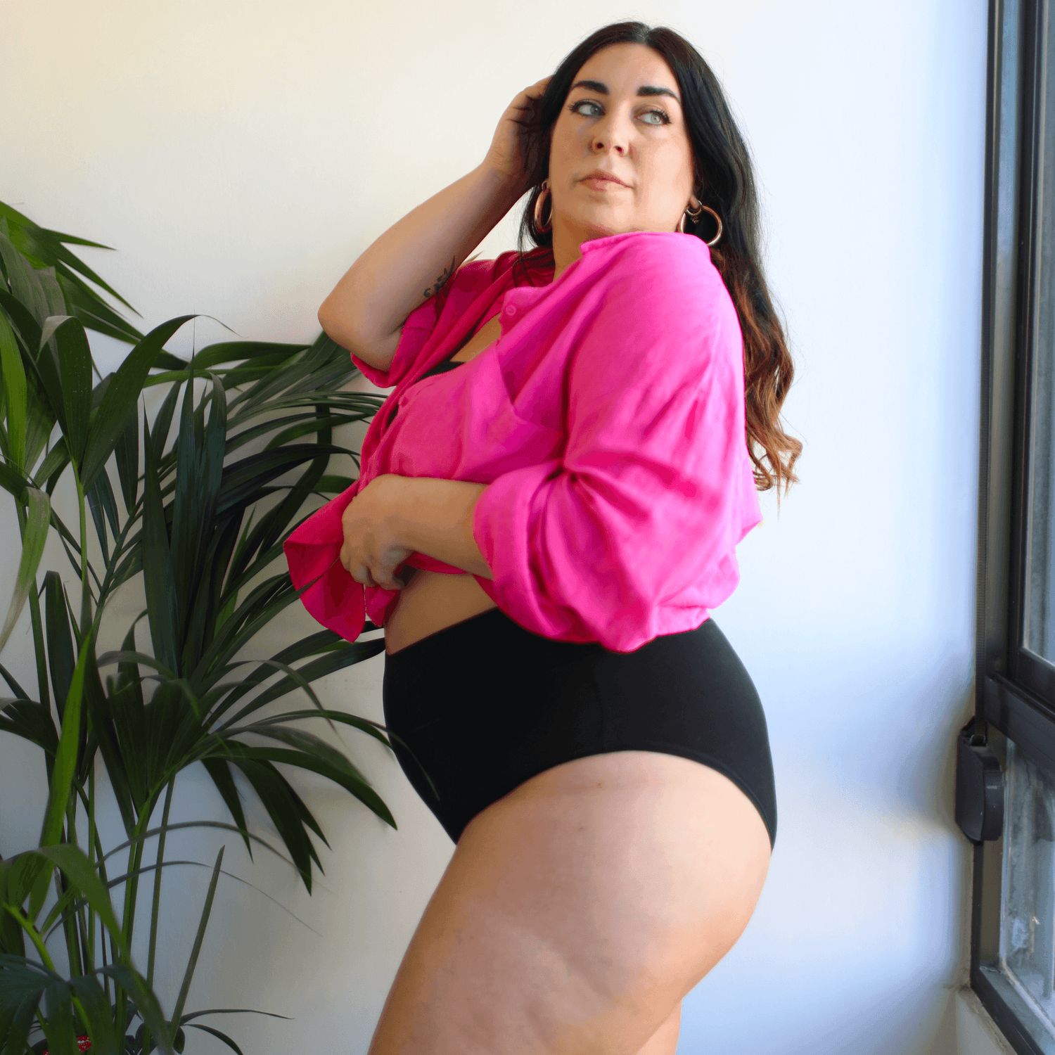 Knickers breves completos - 3 pares en negro