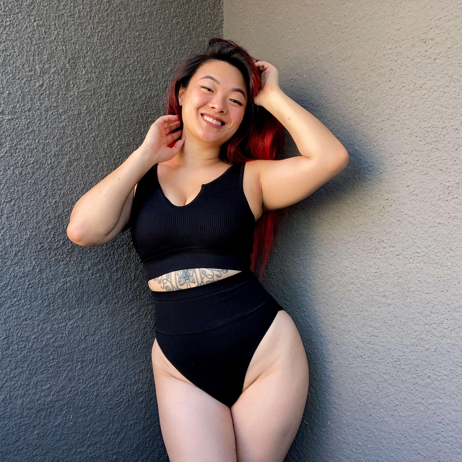 Knickers de piernas supercales: 3 pares de negro