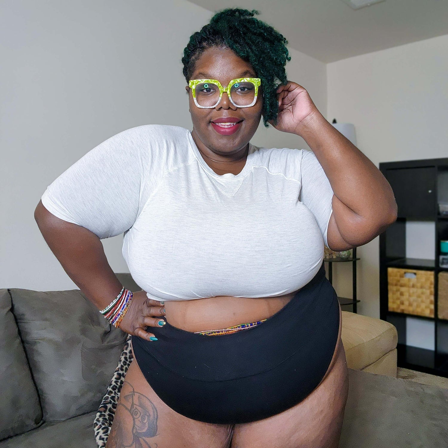 Knickers de piernas supercales: 3 pares de negro