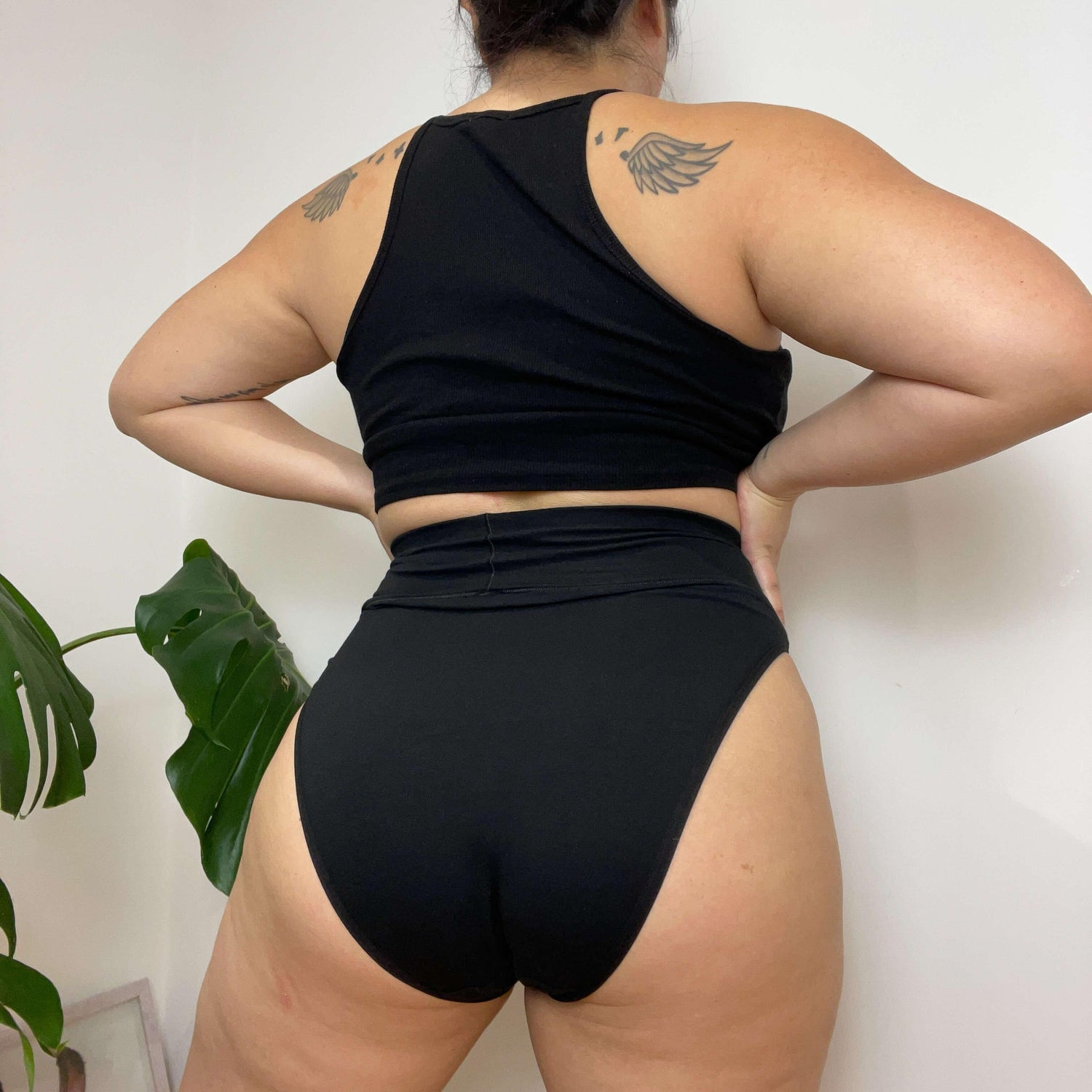 Knickers de piernas supercales: 3 pares de negro