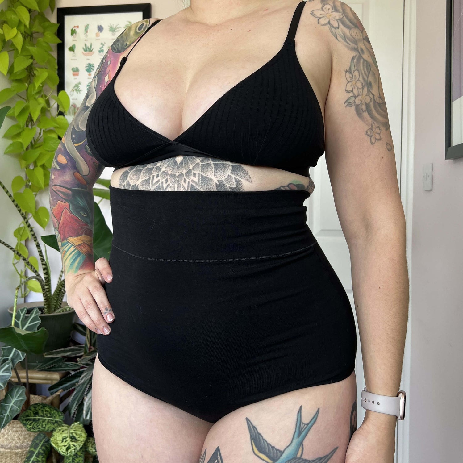 Knickers de cintura súper alta: 3 pares en negro