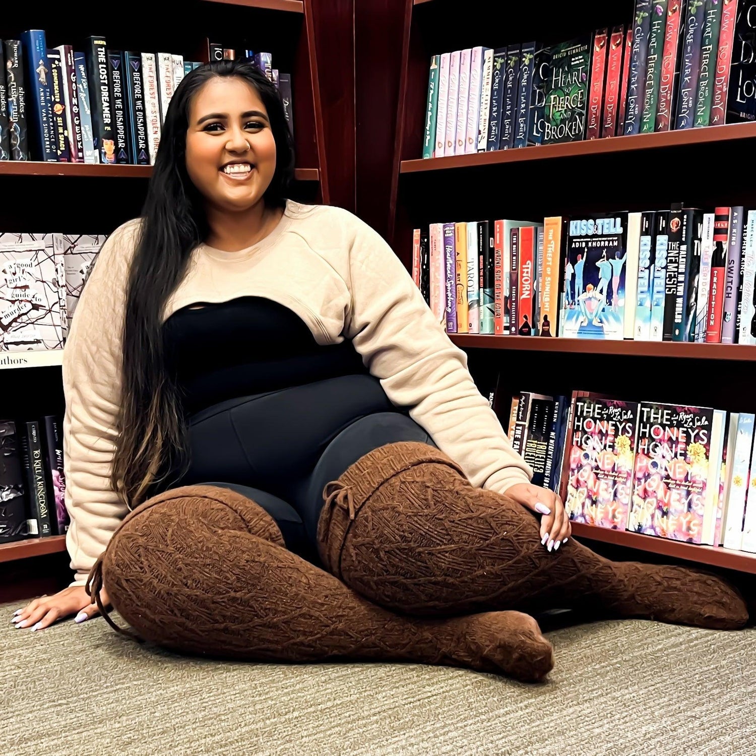 Calcetines hasta el muslo - Chocolate caliente