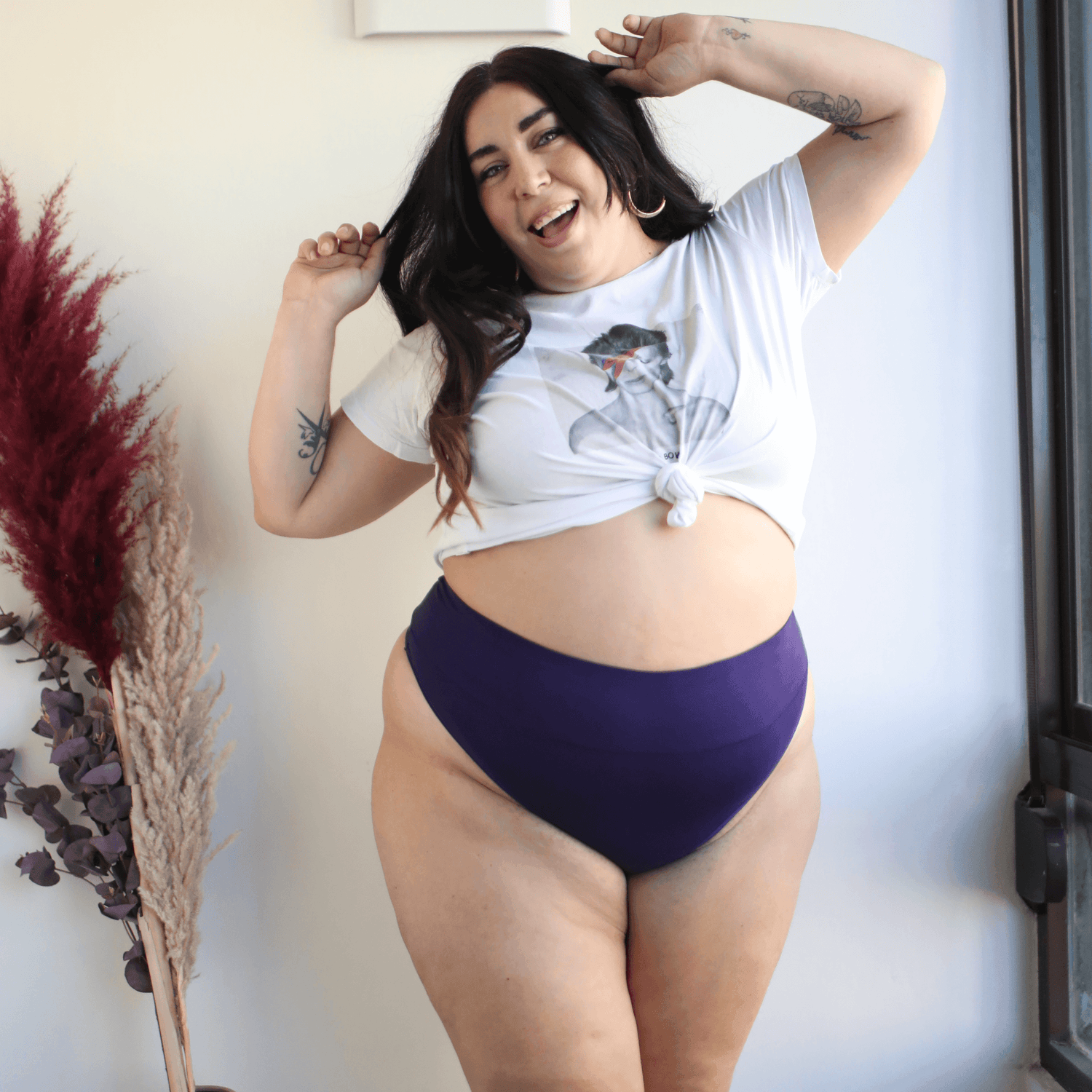 Tanga de algodón orgánico - Suffragette Purple