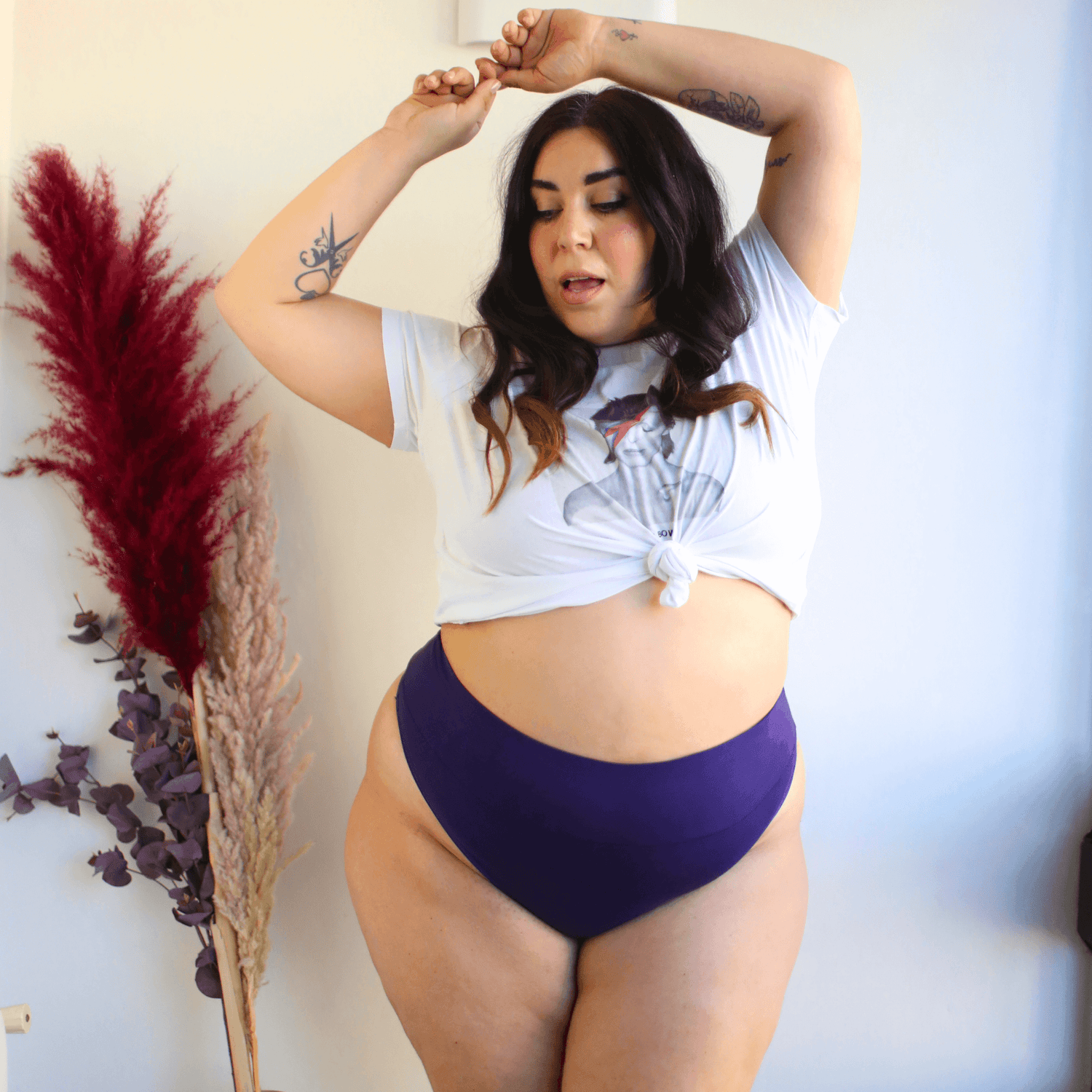 Tanga de algodón orgánico - Suffragette Purple