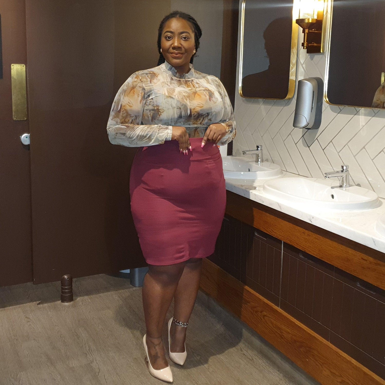 Falda tubo - Borgoña