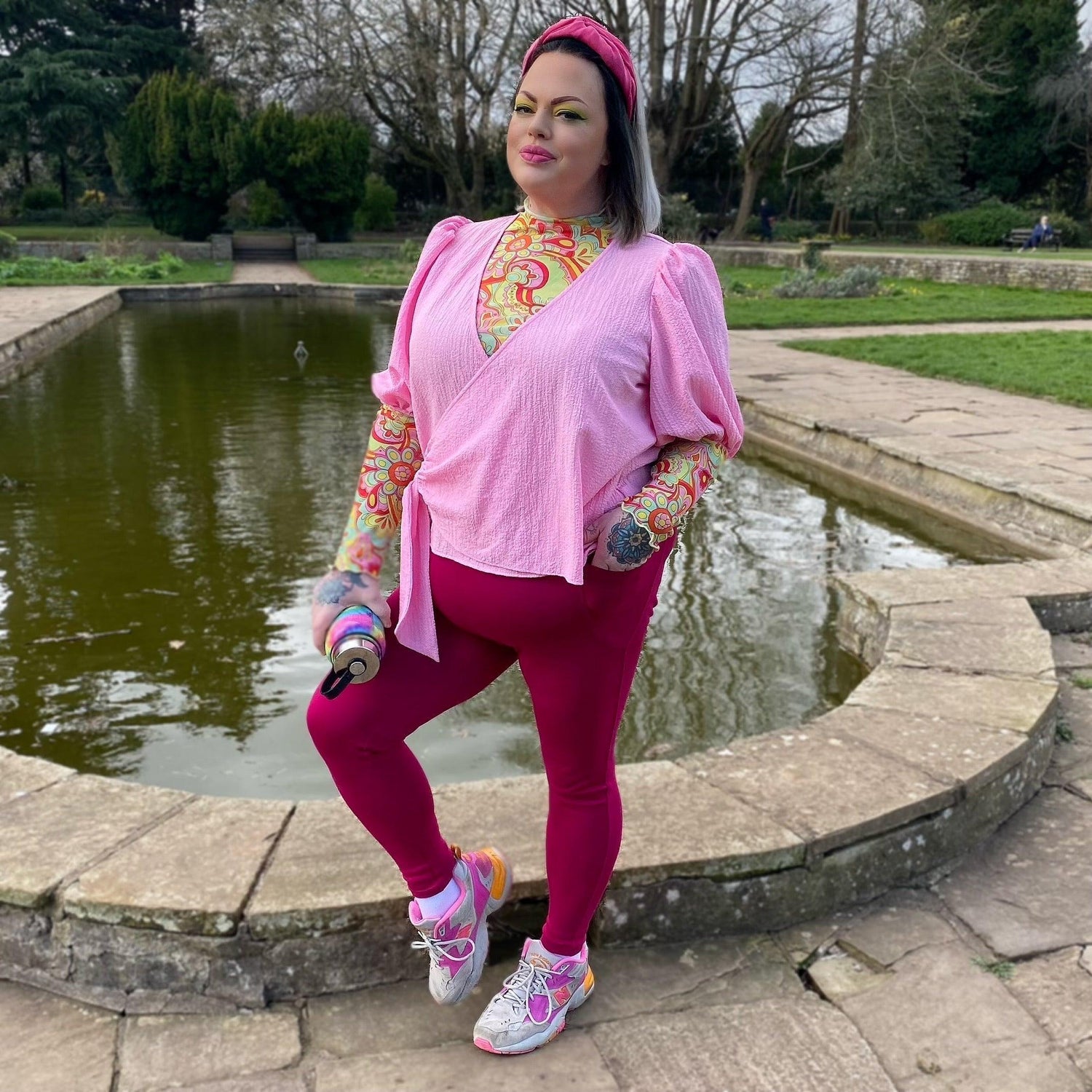 Leggings largos antisentadillas - Pastel de frambuesa