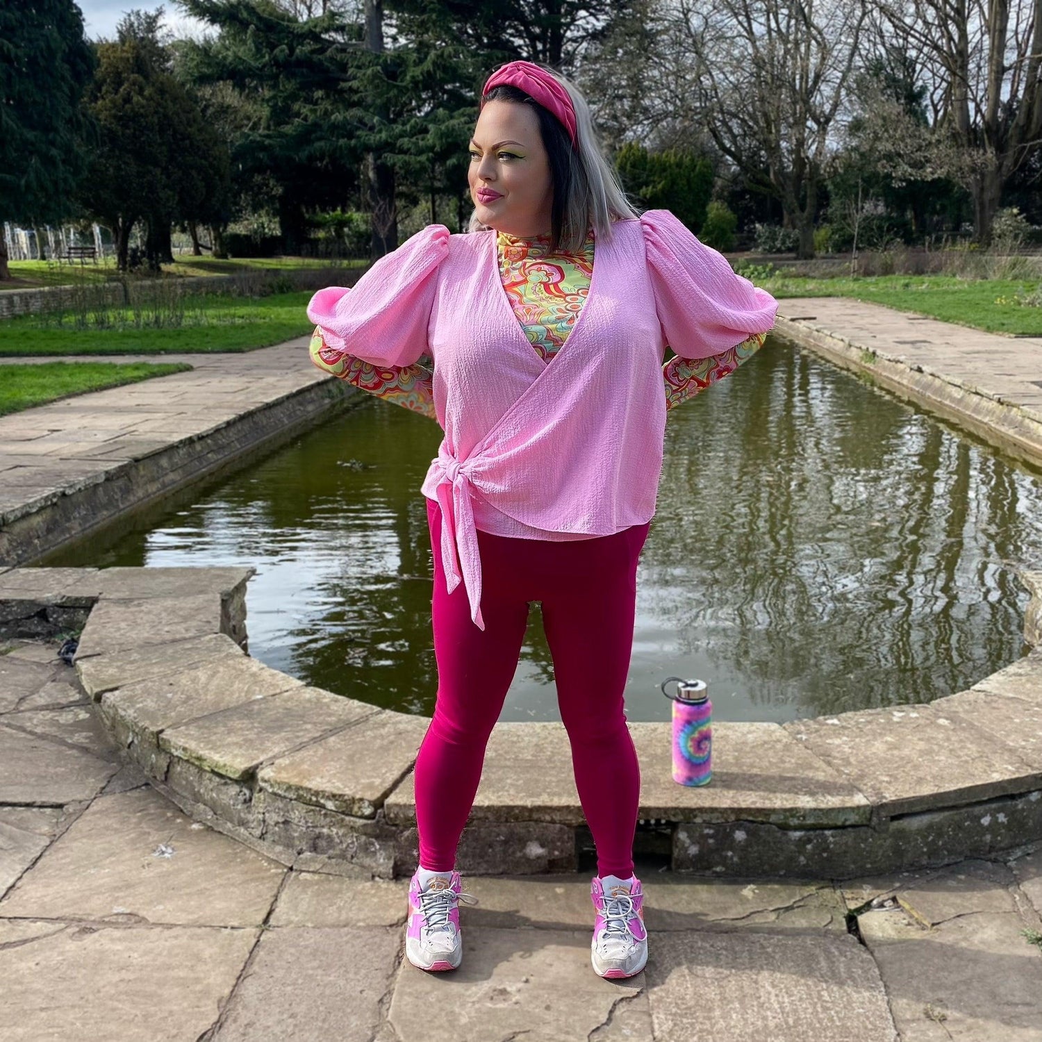 Leggings largos antisentadillas - Pastel de frambuesa