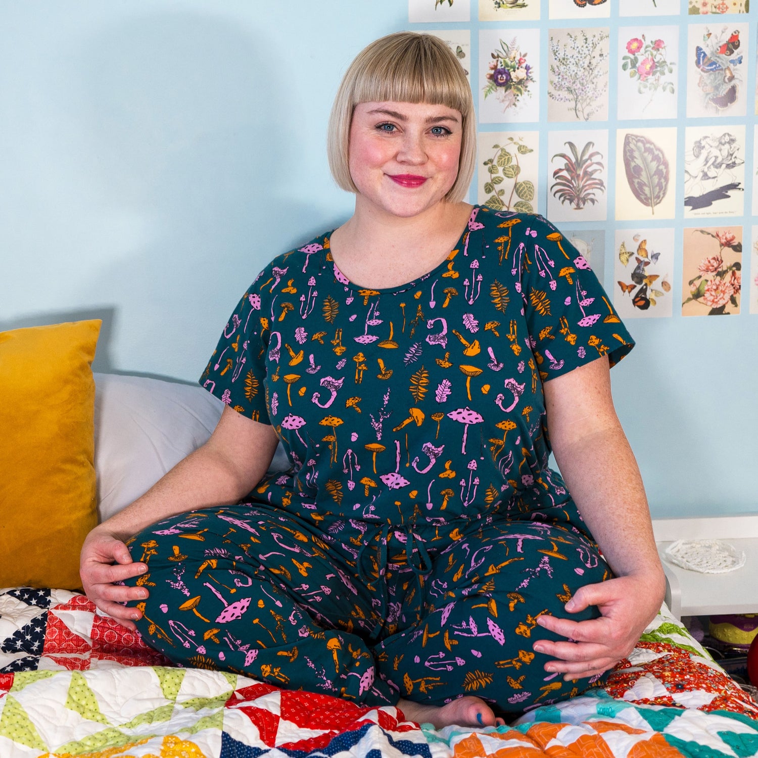 Pijama de algodón orgánico - Mushie Patch