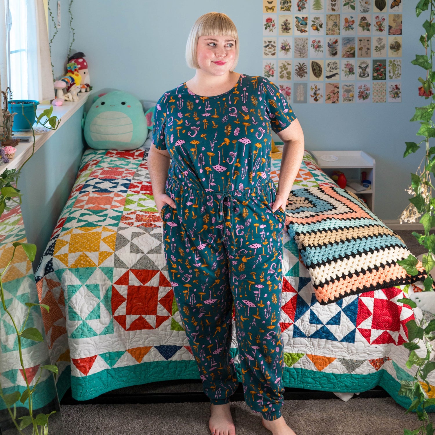 Pijama de algodón orgánico - Mushie Patch