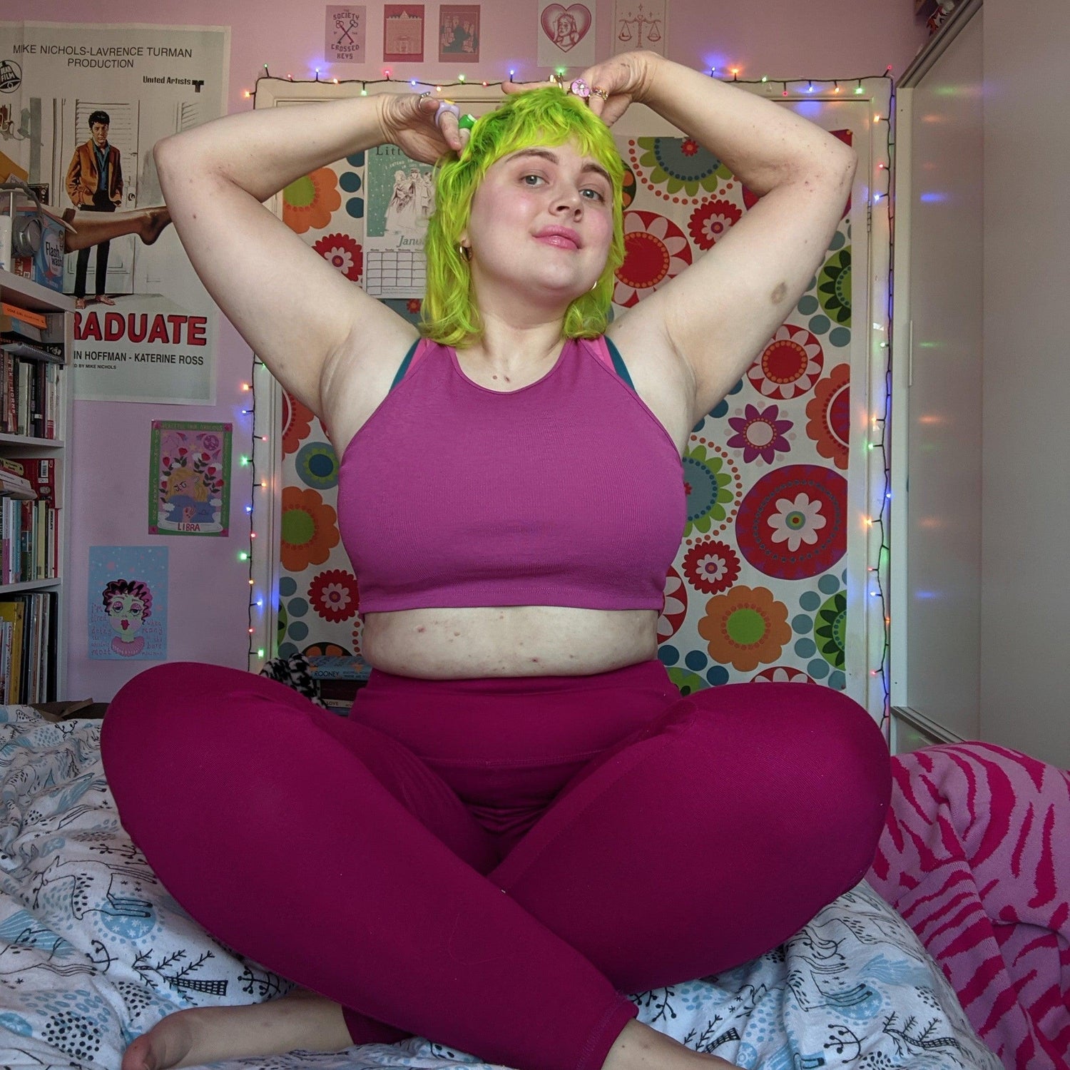 Leggings largos antisentadillas - Pastel de frambuesa