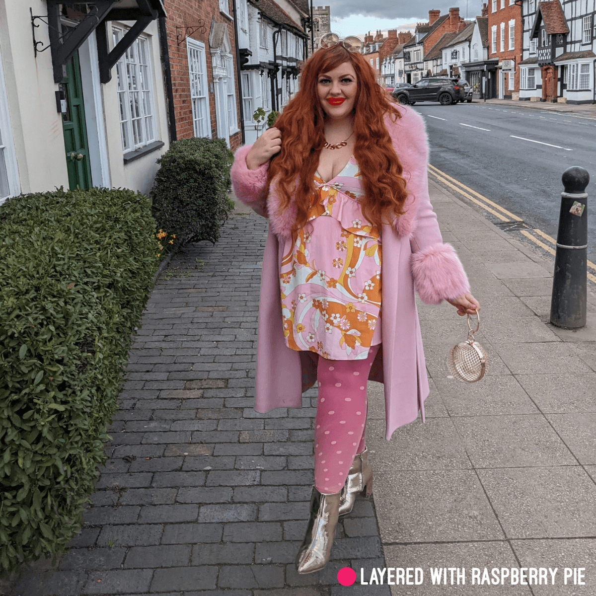 Medias de lunares - Abricot