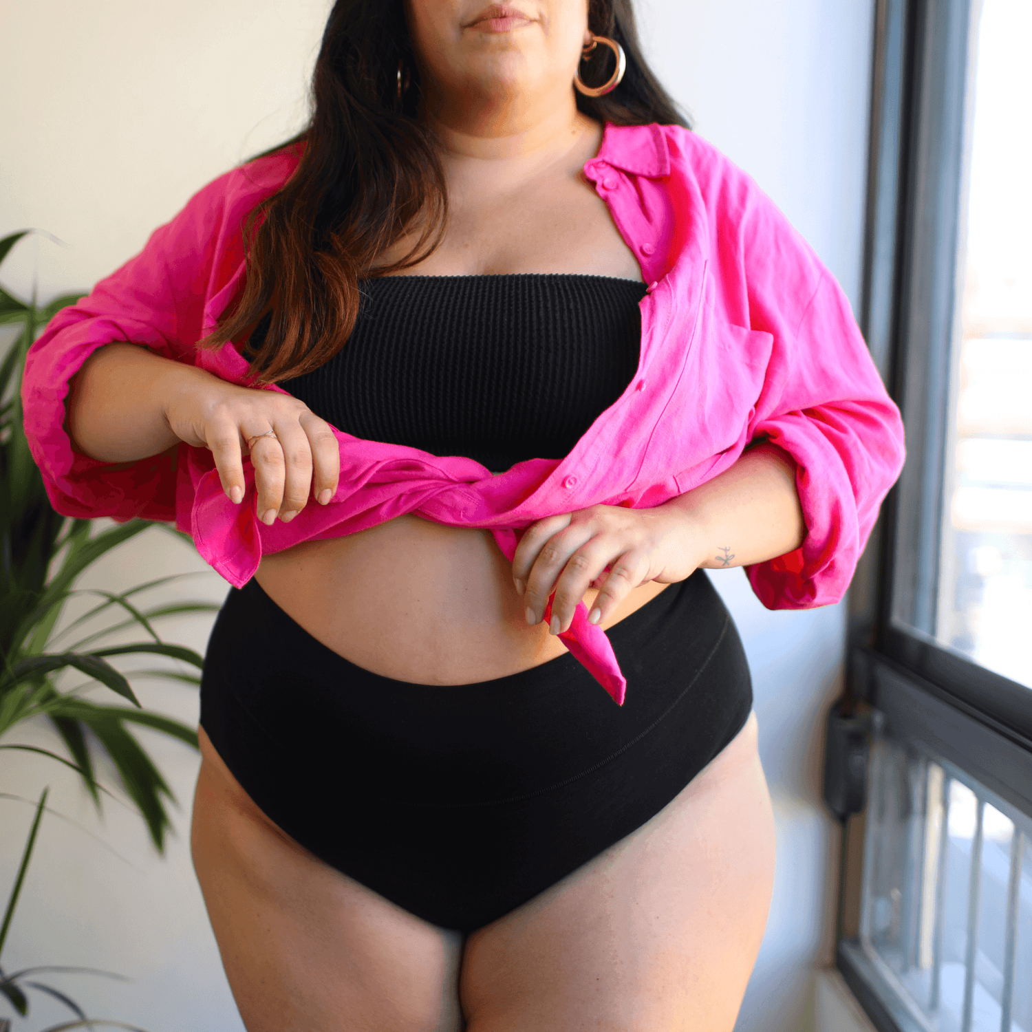 Braguitas de algodón orgánico - Negro