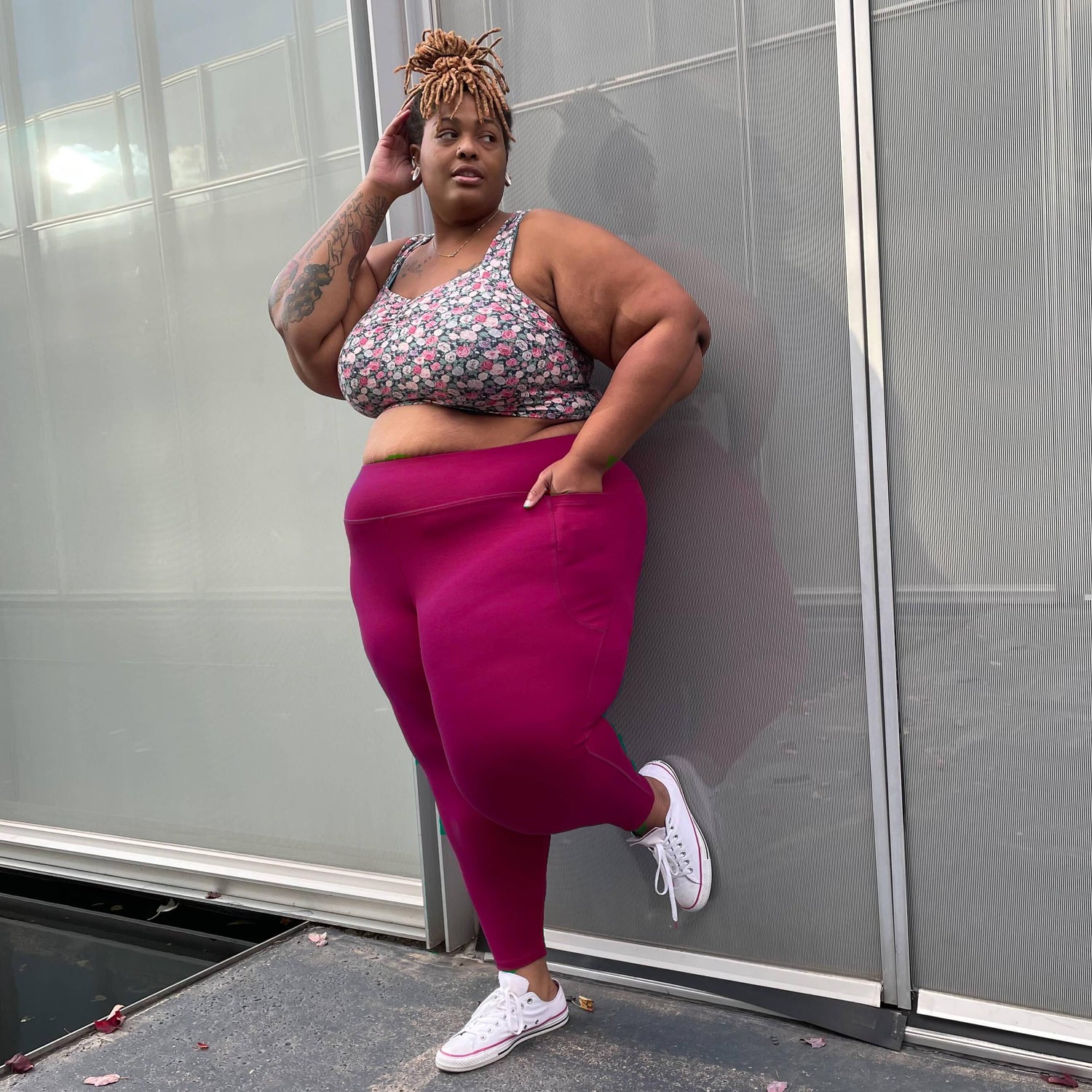 Leggings largos antisentadillas - Pastel de frambuesa