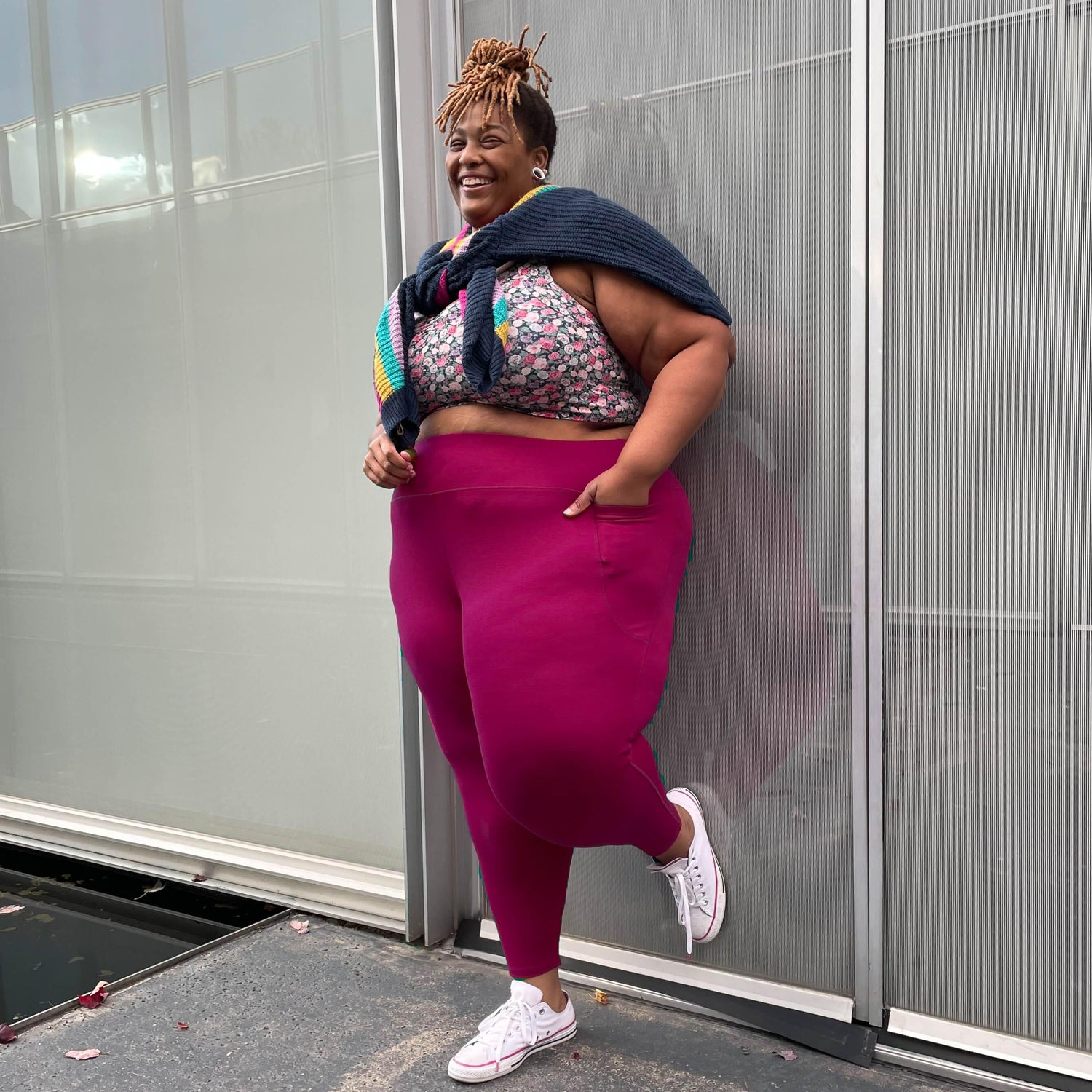 Leggings largos antisentadillas - Pastel de frambuesa