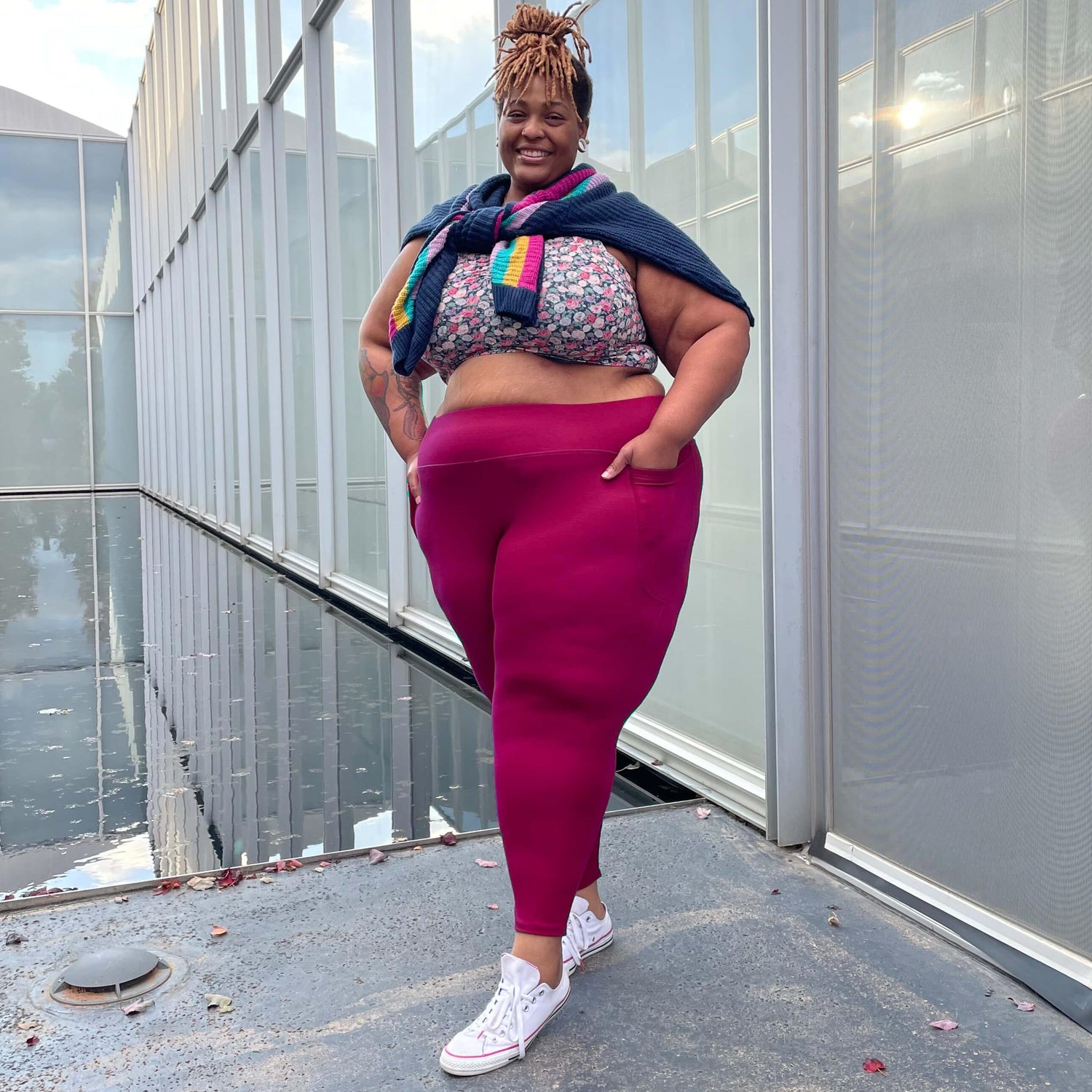 Leggings largos antisentadillas - Pastel de frambuesa