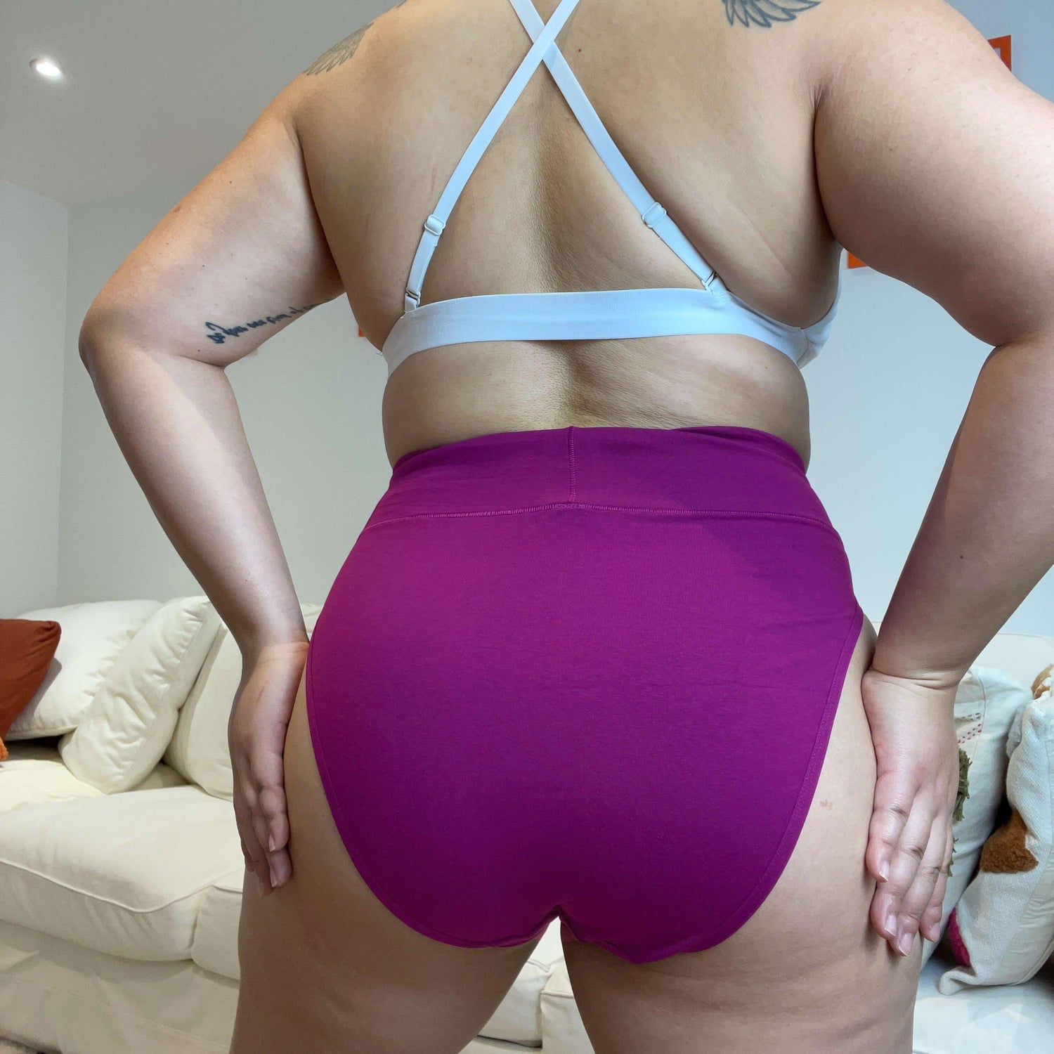 Braguitas de algodón orgánico de pierna alta - Figgy Pudding