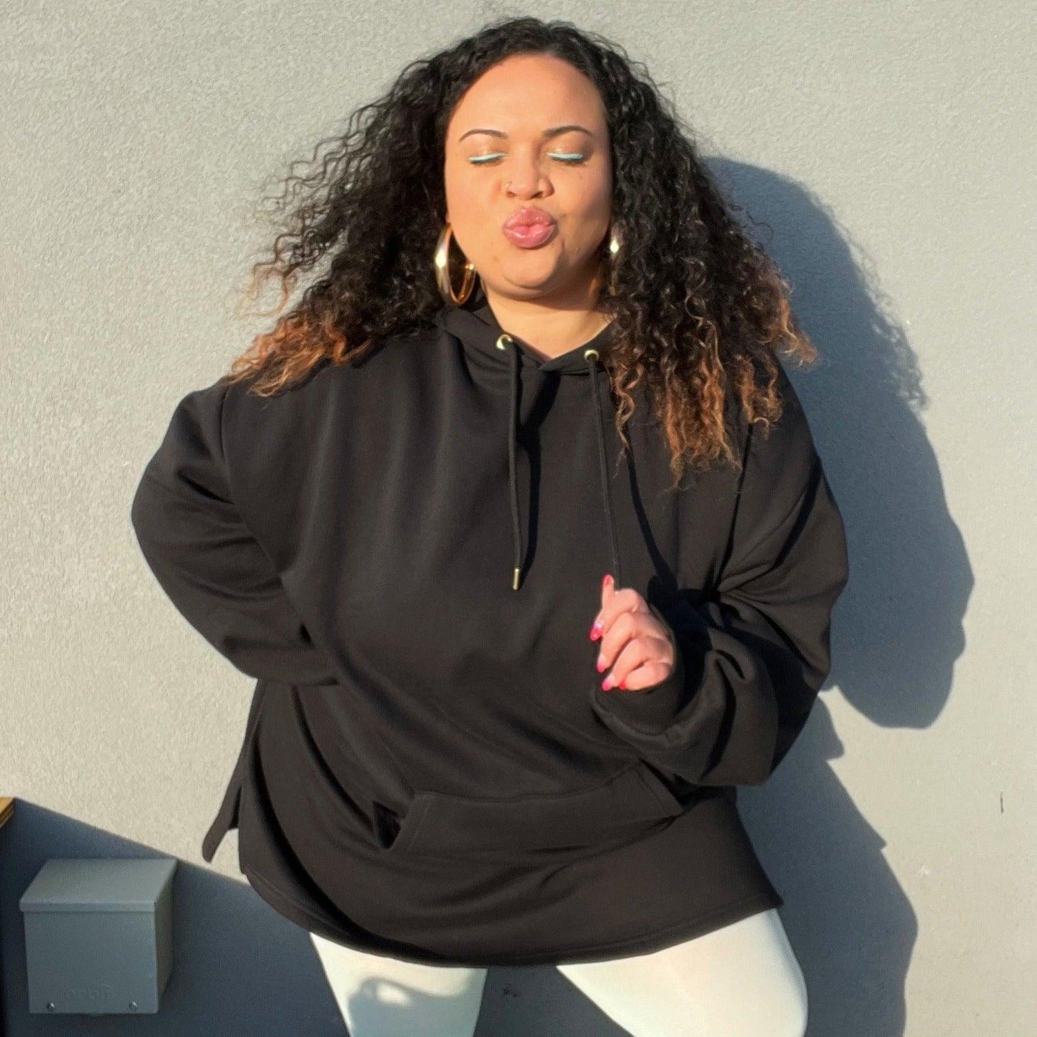 Sudadera con capucha larga de algodón orgánico