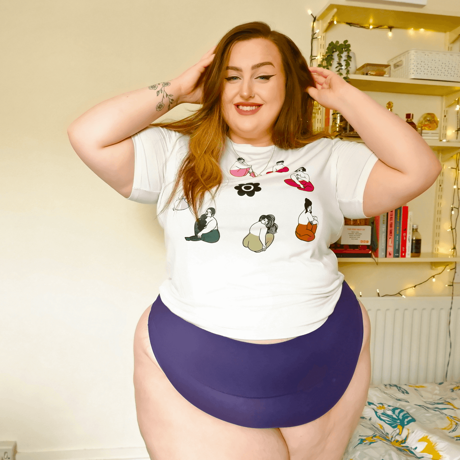 Braguitas altas de algodón orgánico - Suffragette Purple