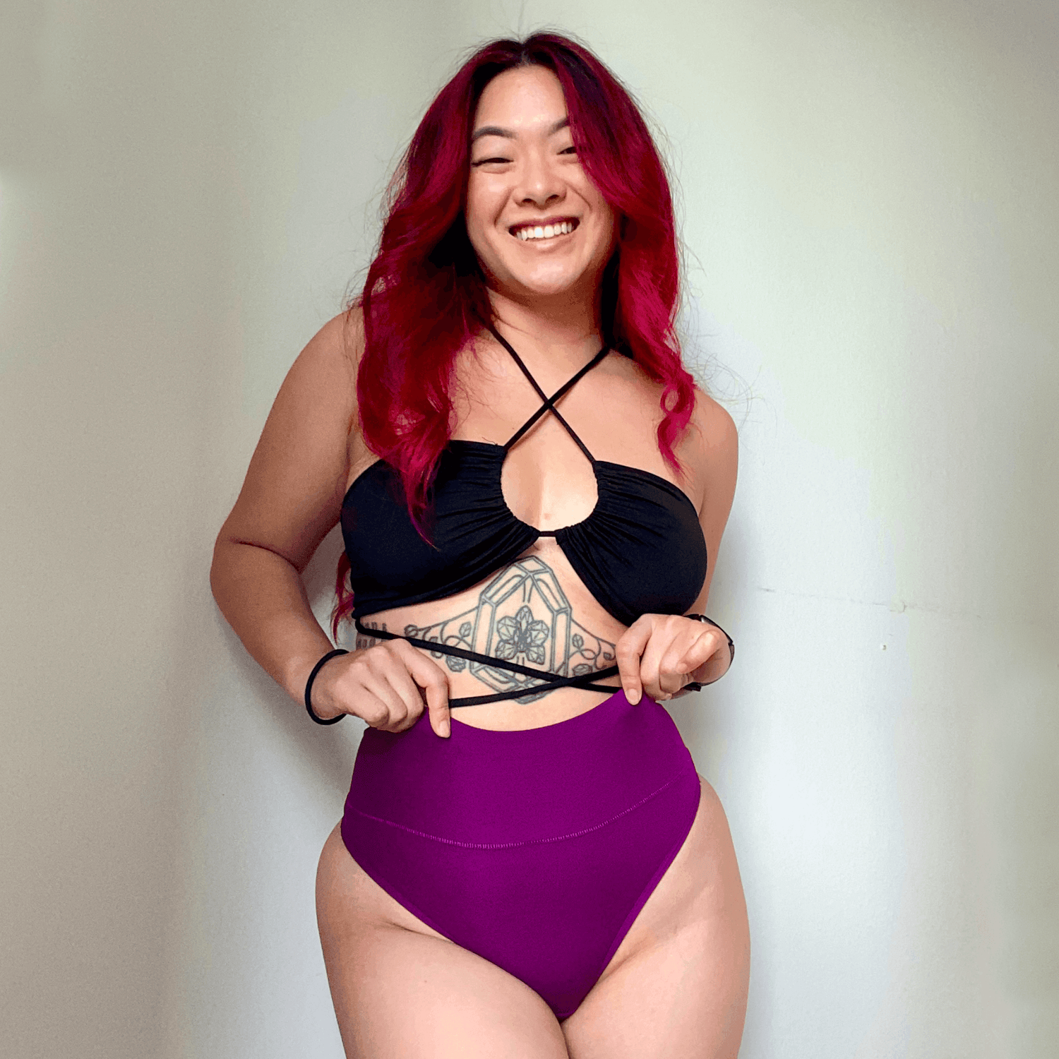 Tanga de algodón orgánico - Figgy Pudding