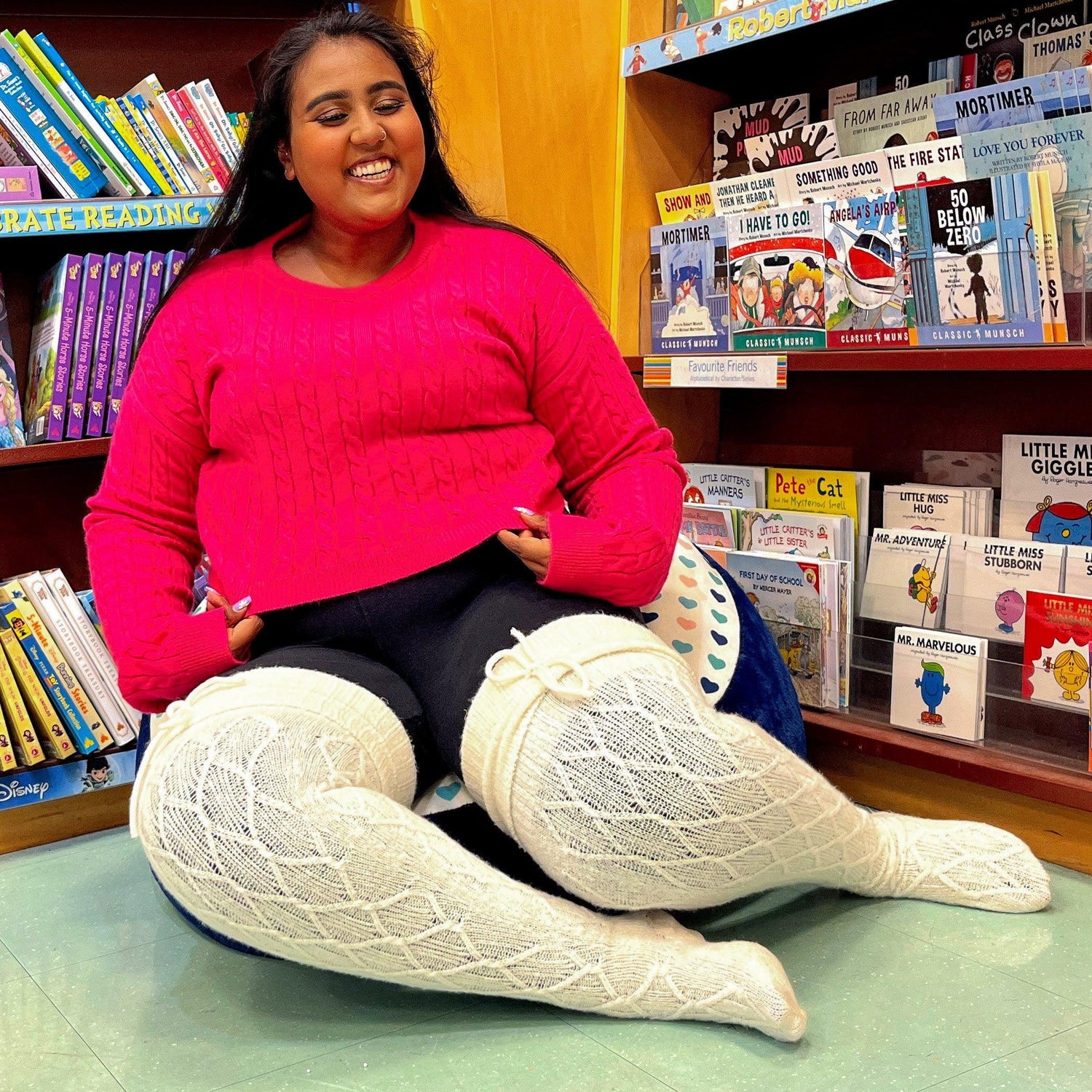 Calcetines hasta el muslo - Bola de nieve