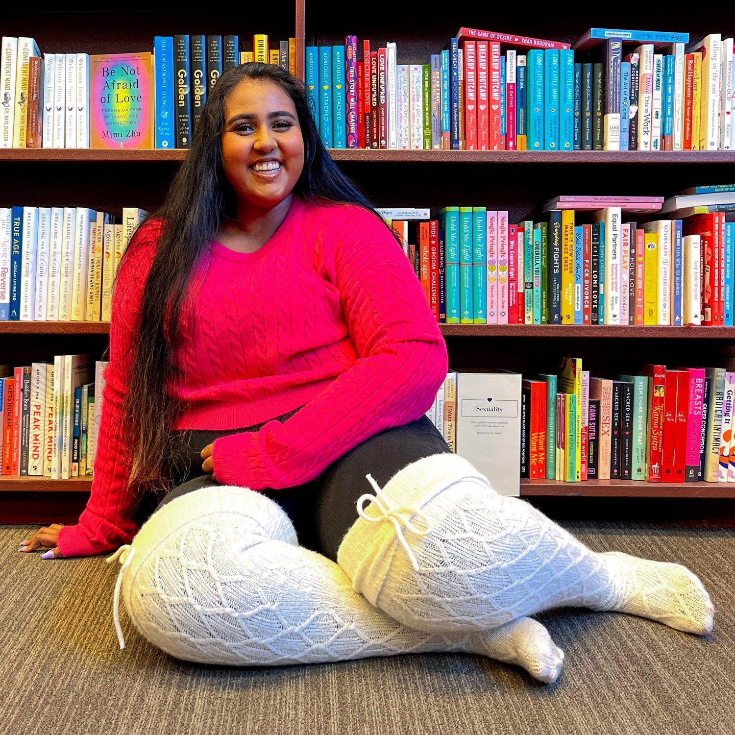 Calcetines hasta el muslo - Bola de nieve