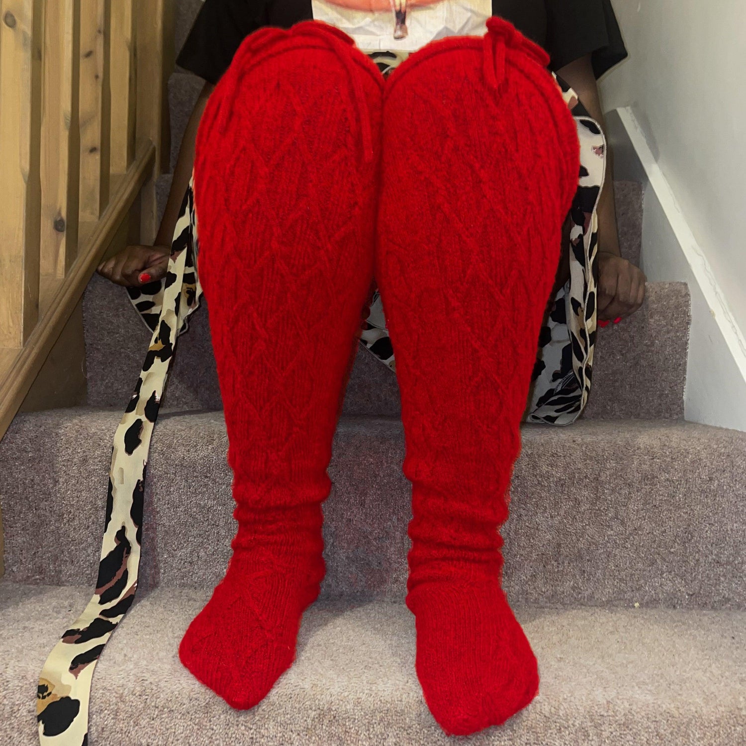 Calcetines hasta el muslo - Langosta