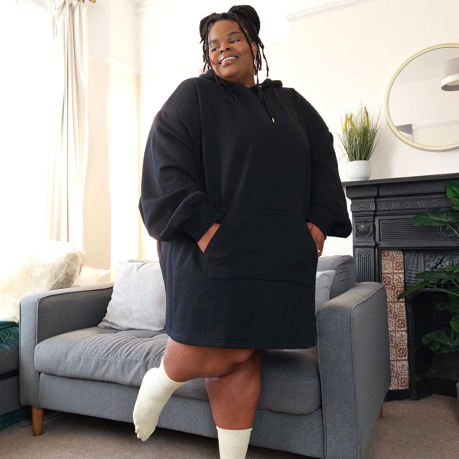 Sudadera con capucha larga de algodón orgánico