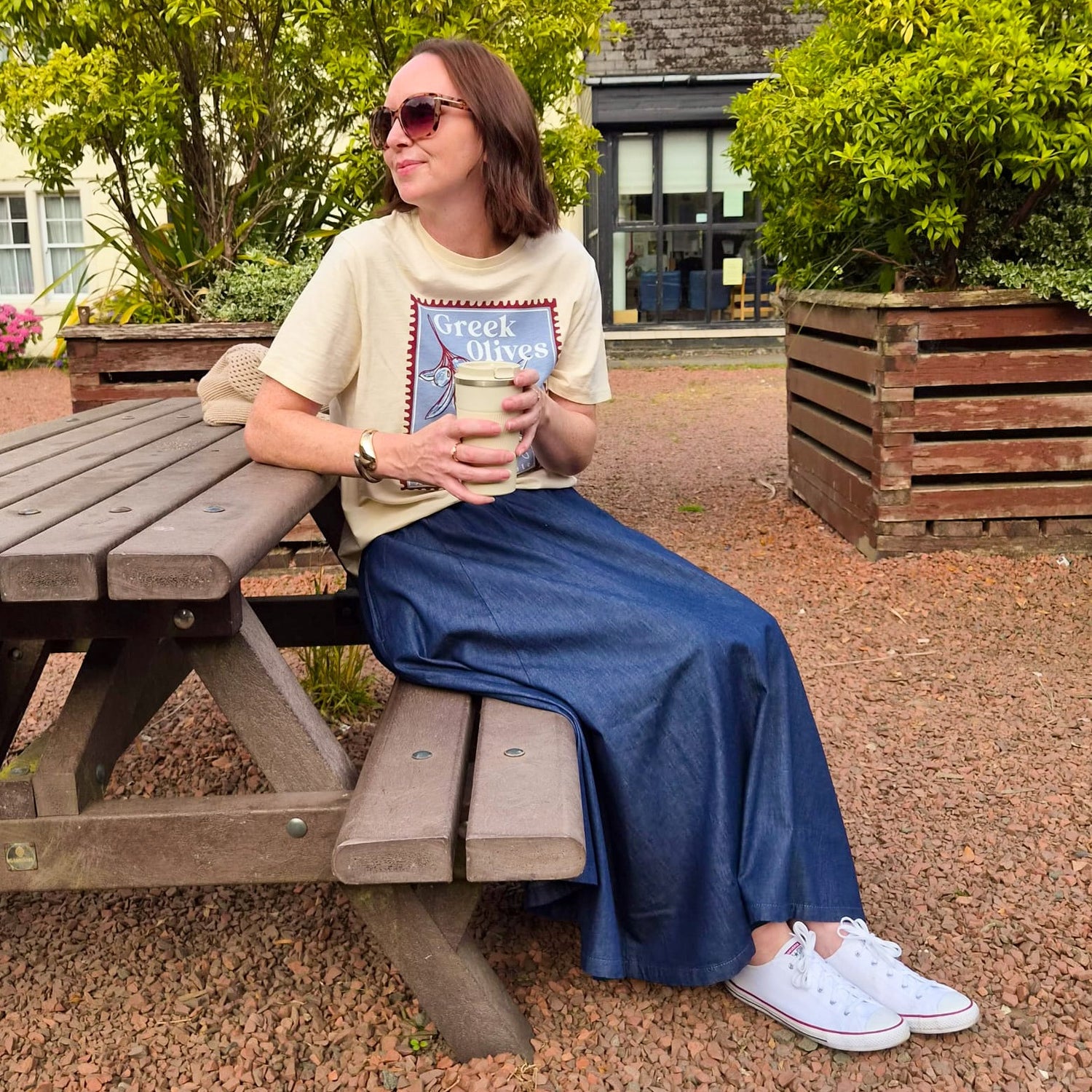 Maxi Chambray Skirt - Denim