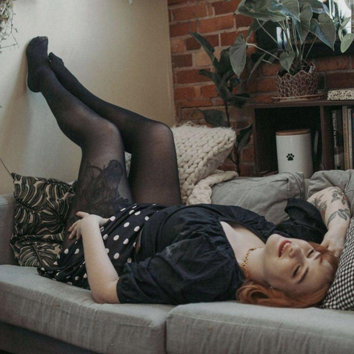 50 Denier Tights - Black - Snag