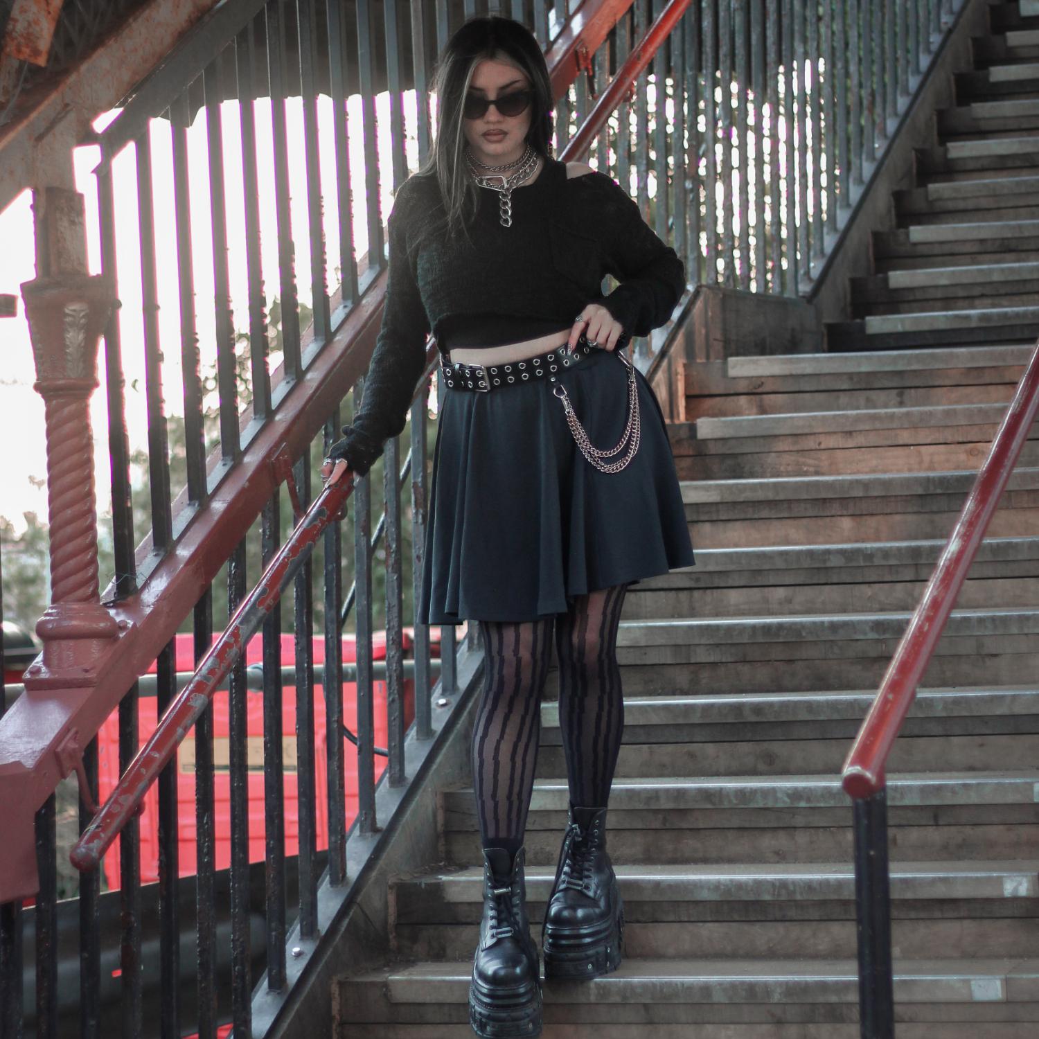 Mini-Flare Skirt - Charcoal