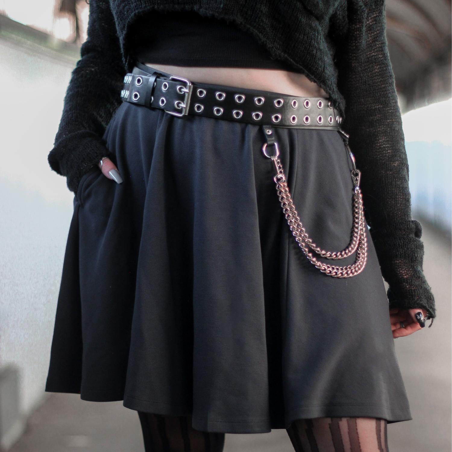 Mini-Flare Skirt - Charcoal