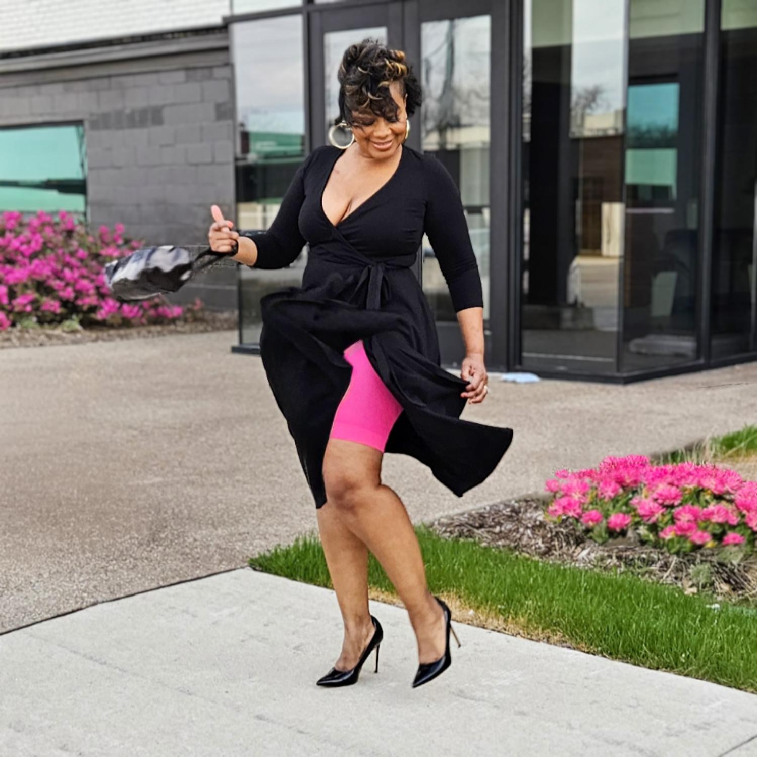 Stay Cool Chub Rub Shorts - Pink Peacock