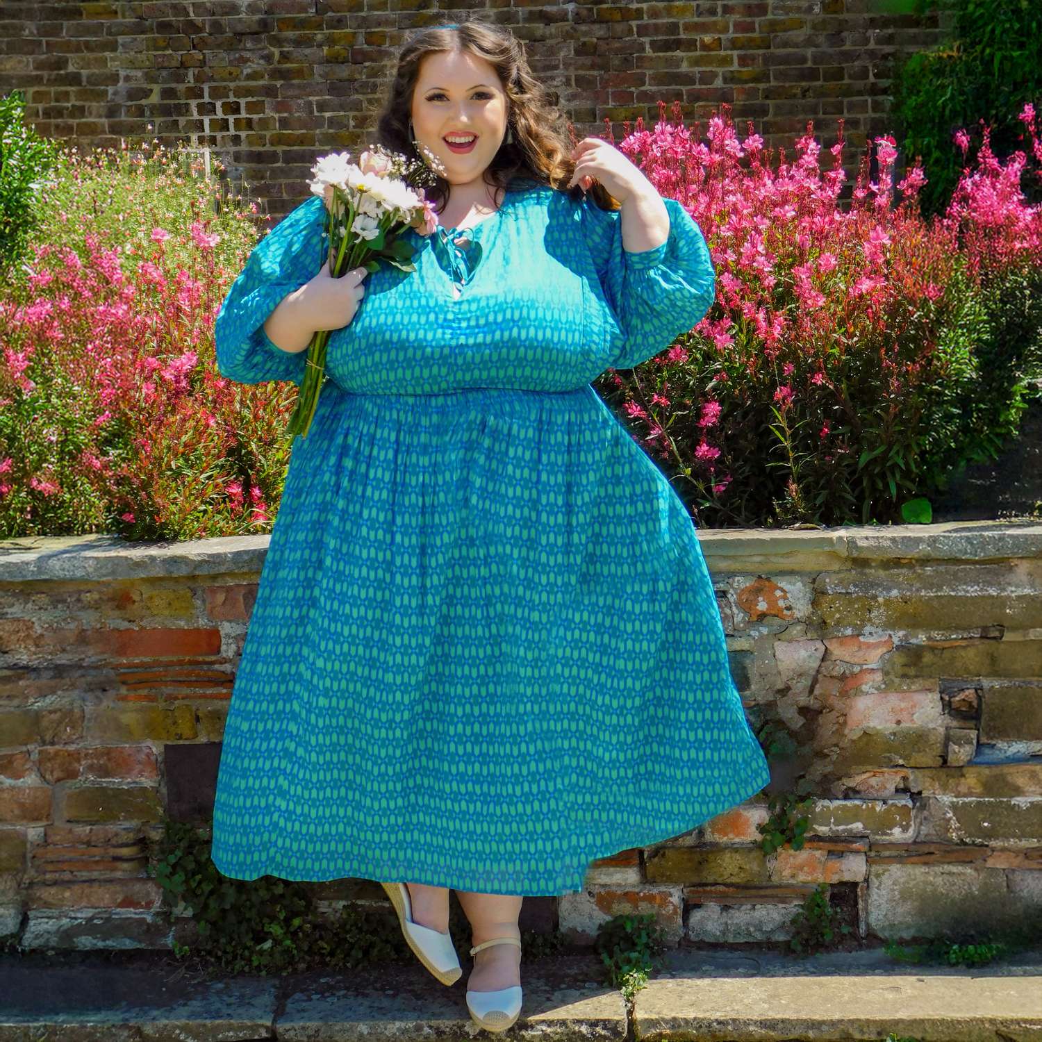 Gabriela Cotton Maxi Dress - Teal City