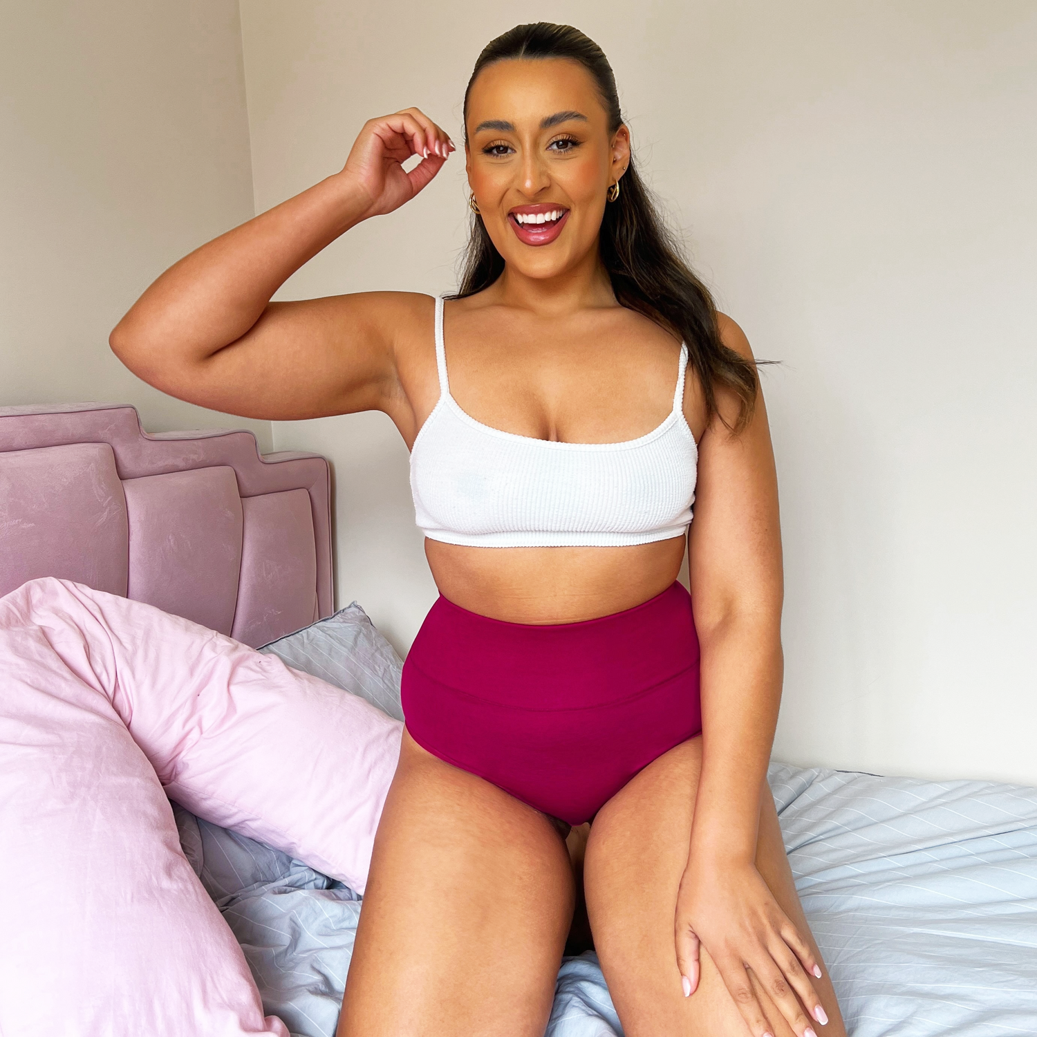 Braguitas de algodón orgánico - Frambuesa