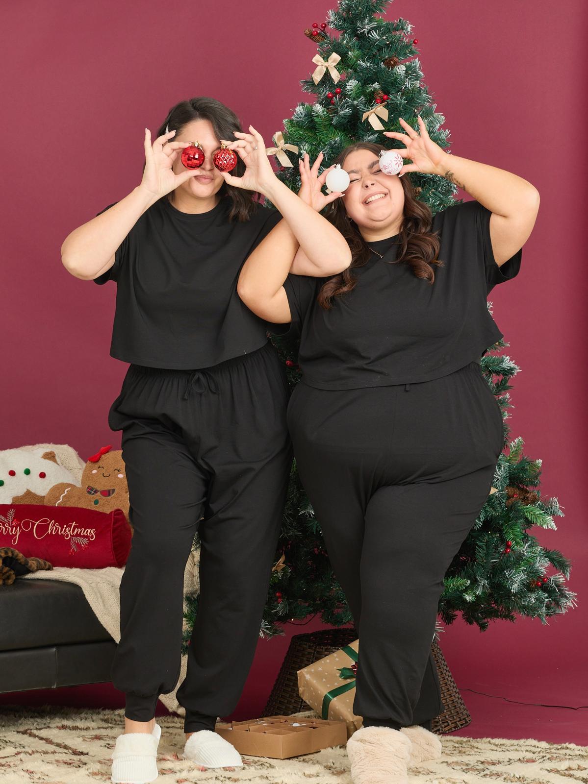 Organic Cotton PJs - Plain Black