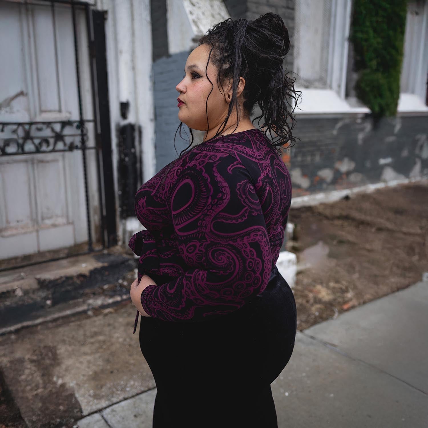 Organic Cotton Wrap Top - Kraken's Embrace