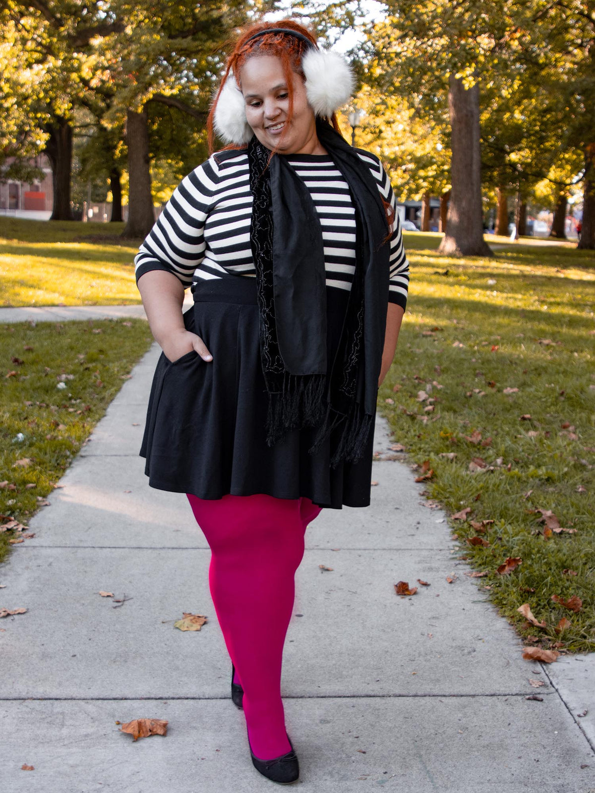 120 Denier Super-Opaque Tights - Raspberry Pie