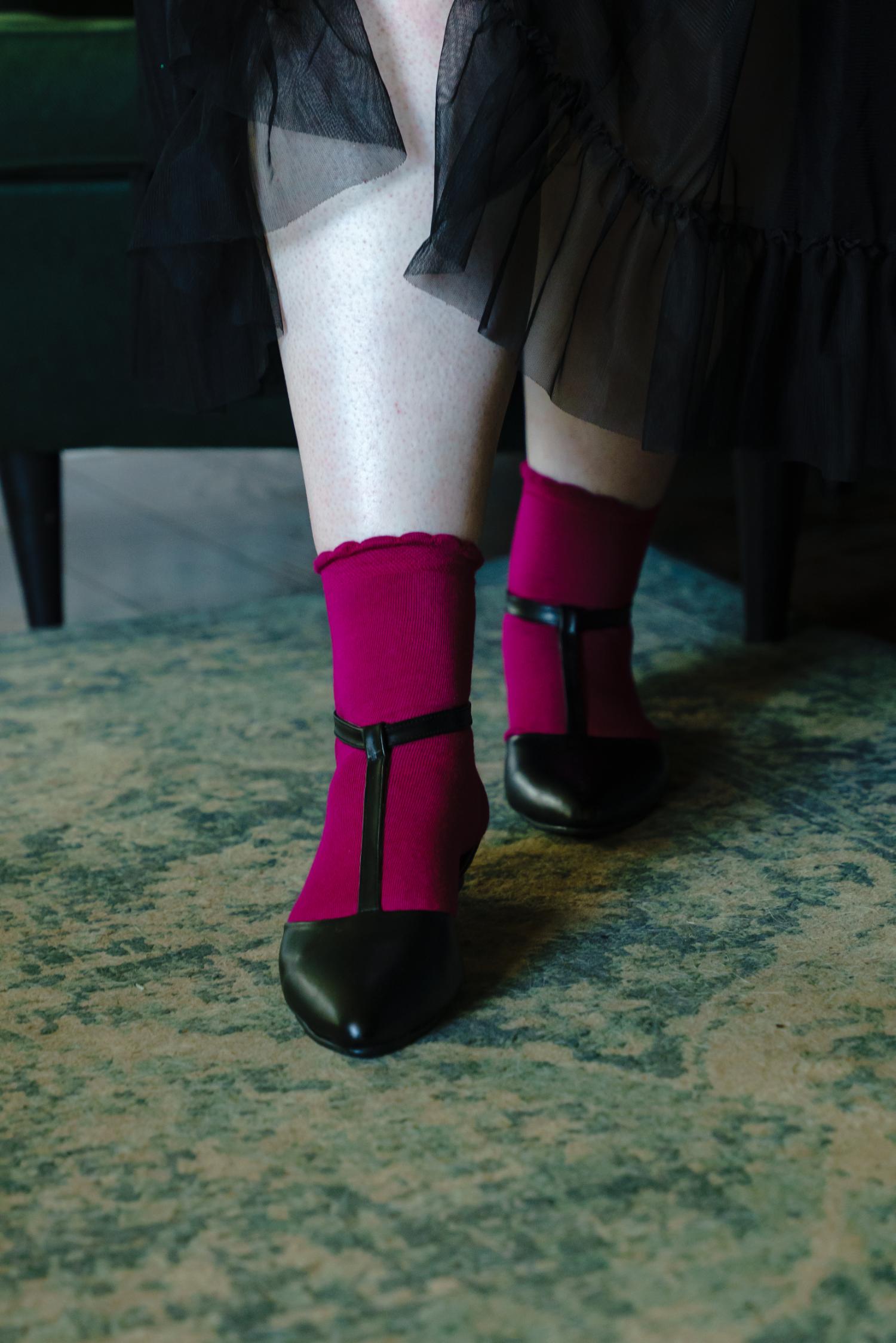 Ultimate Bamboo Ankle Socks - Hibiscus