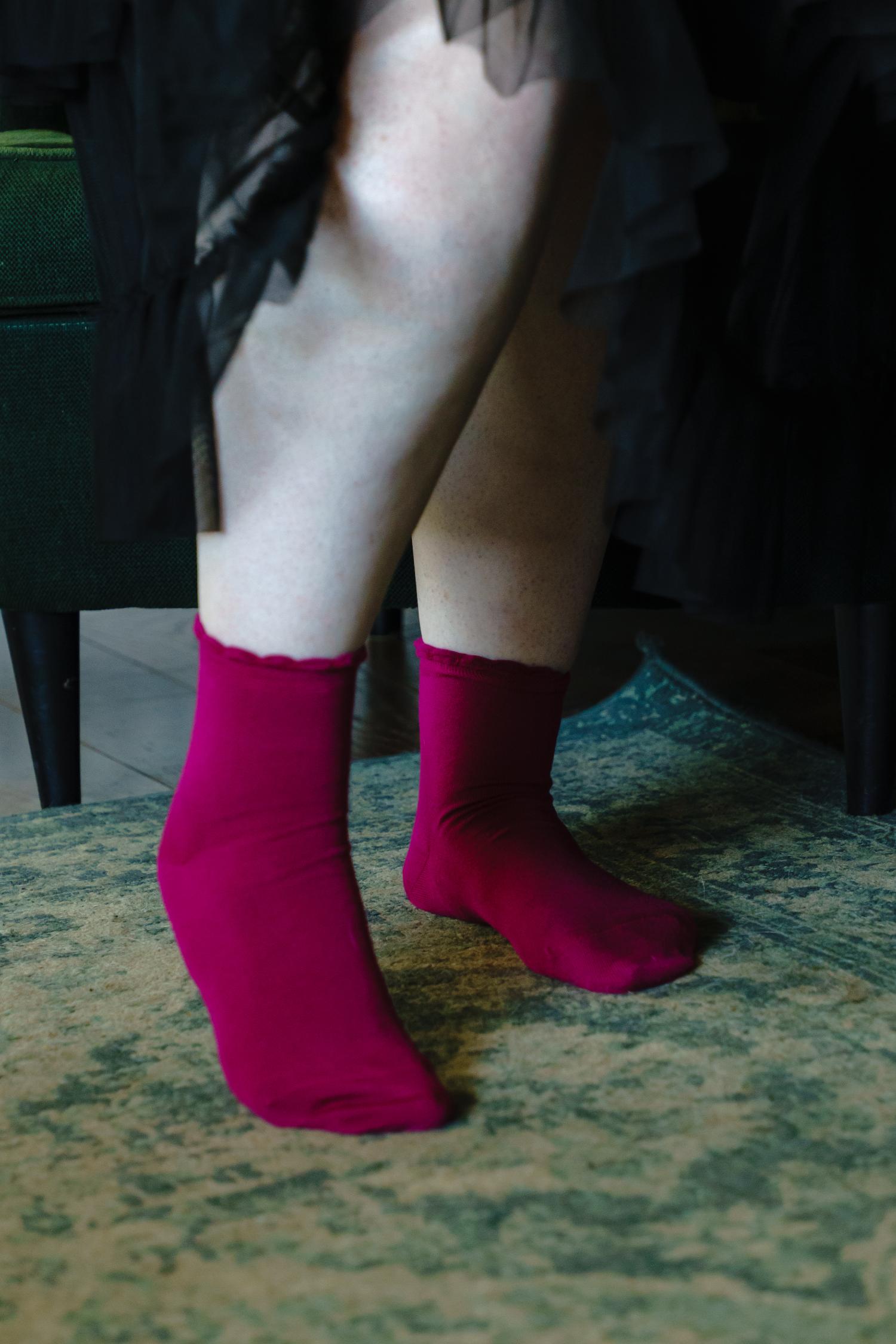 Ultimate Bamboo Ankle Socks - Hibiscus