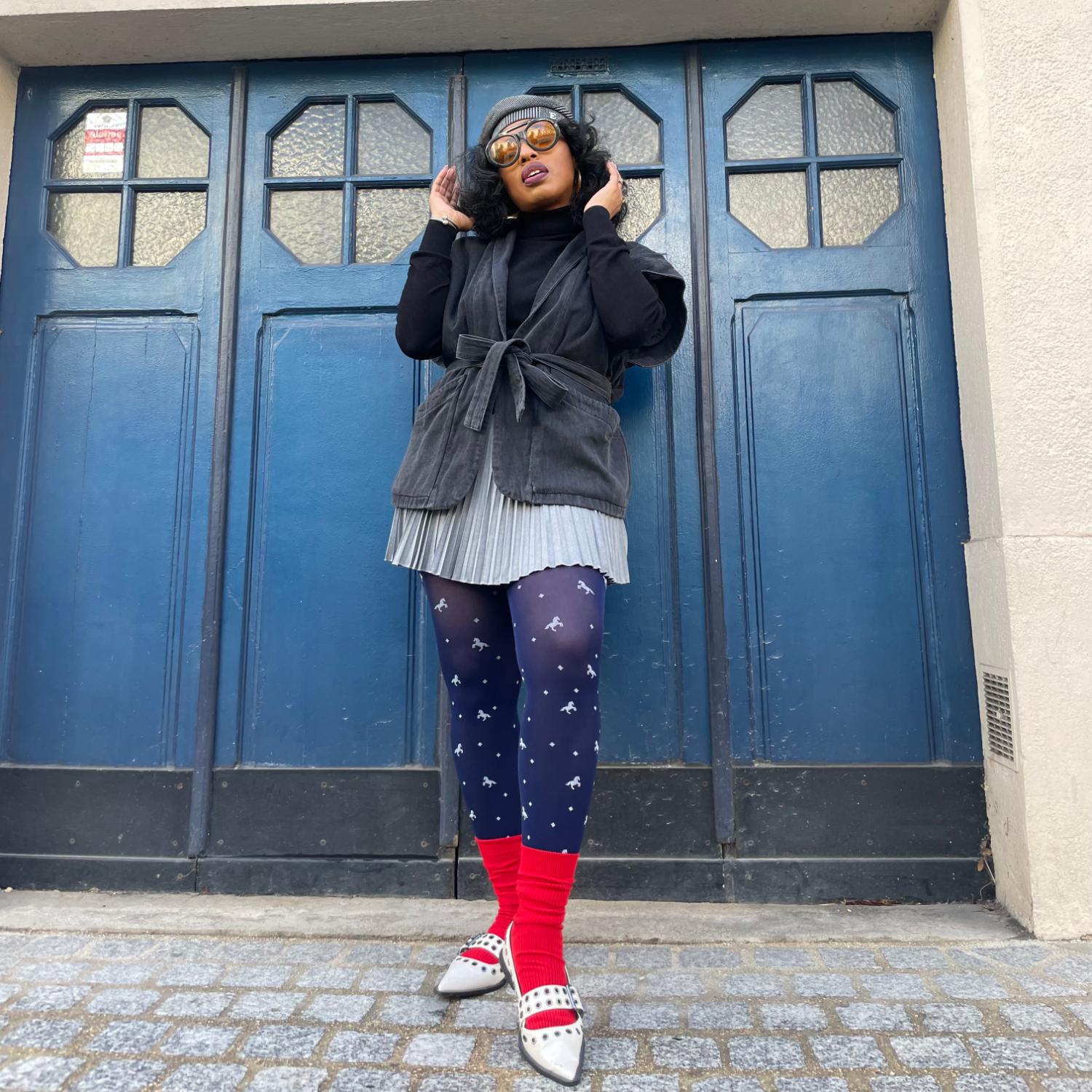 80 Denier Opaque Tights - Dinky Horses