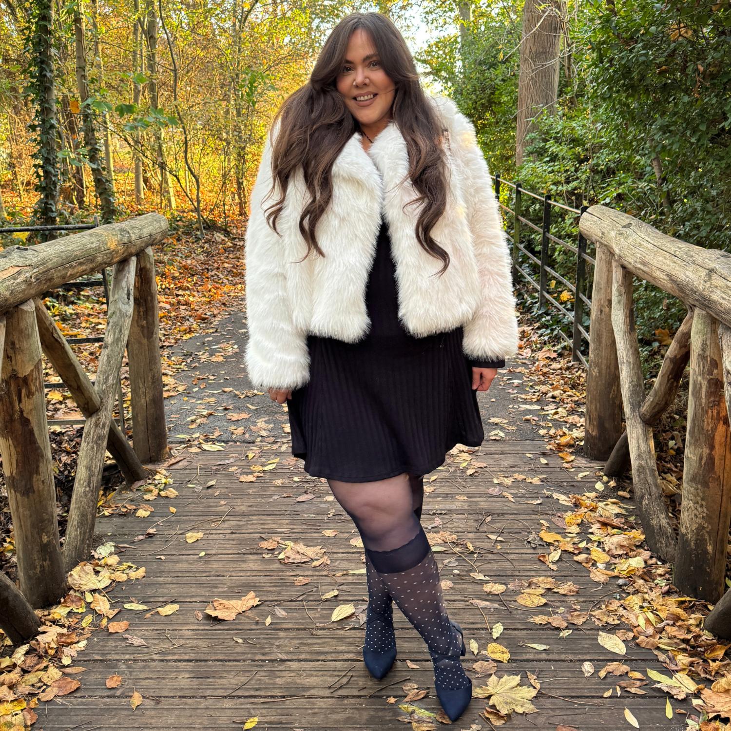 Seoul Chic Faux Sock Tights - Navy