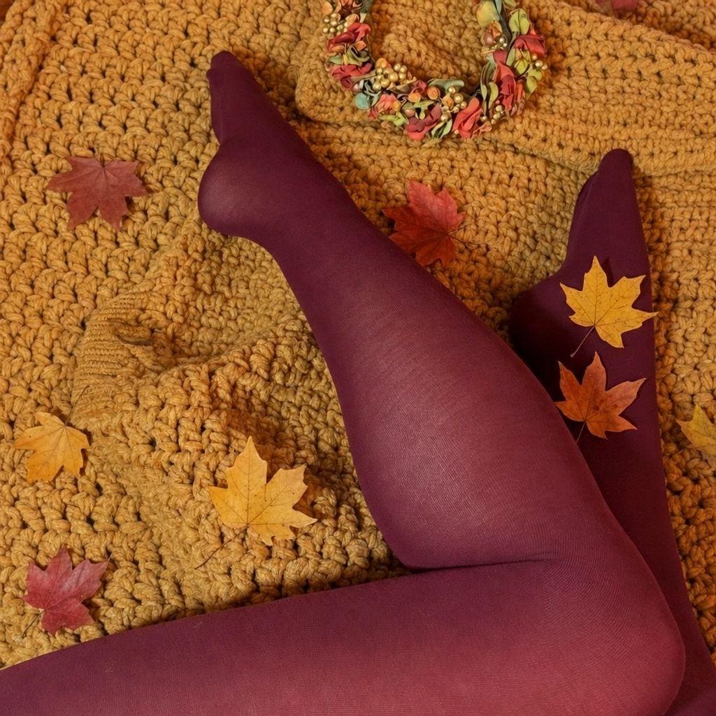 Merino Wool Tights - Red Velvet Cake