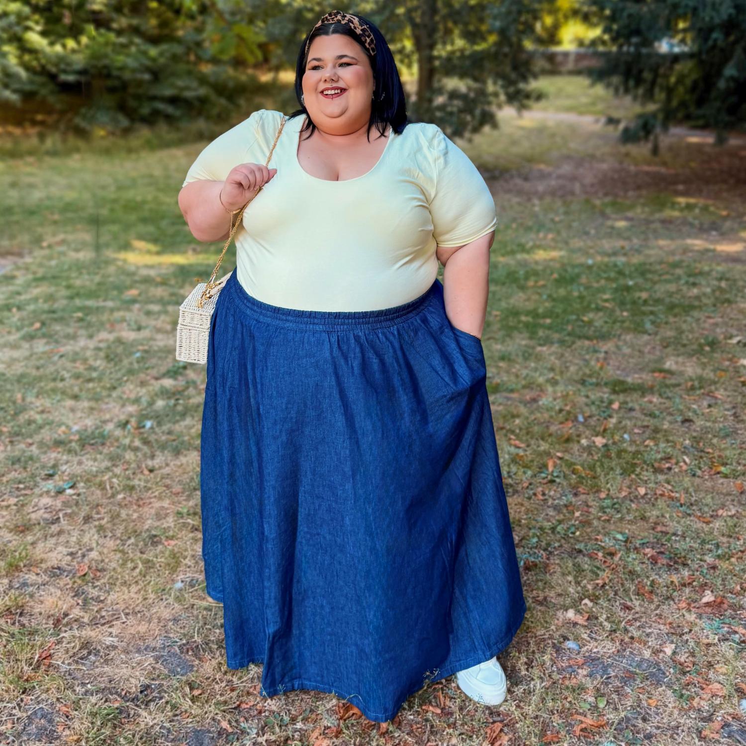 Maxi Chambray Skirt - Denim