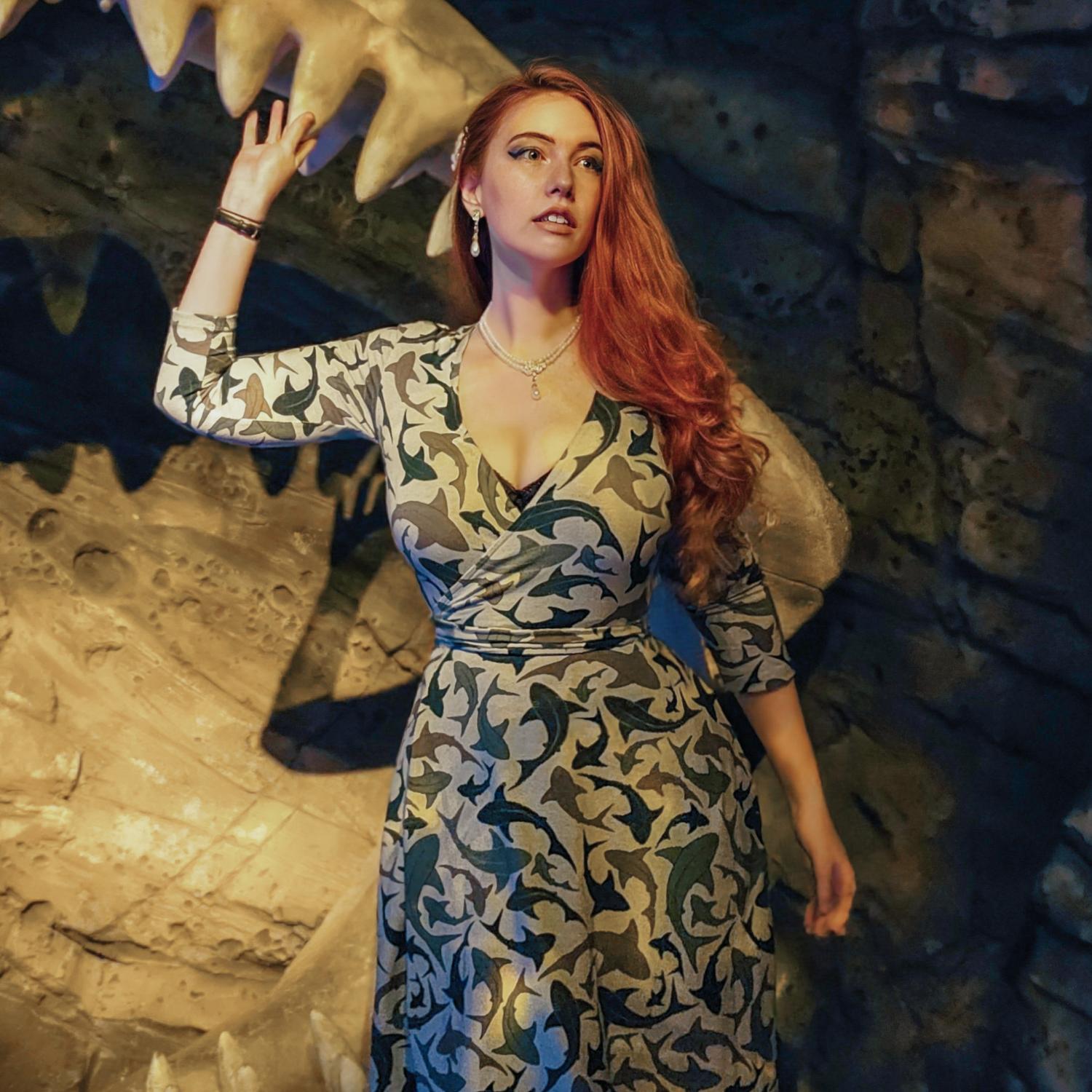 Wrap Dress - Sharks
