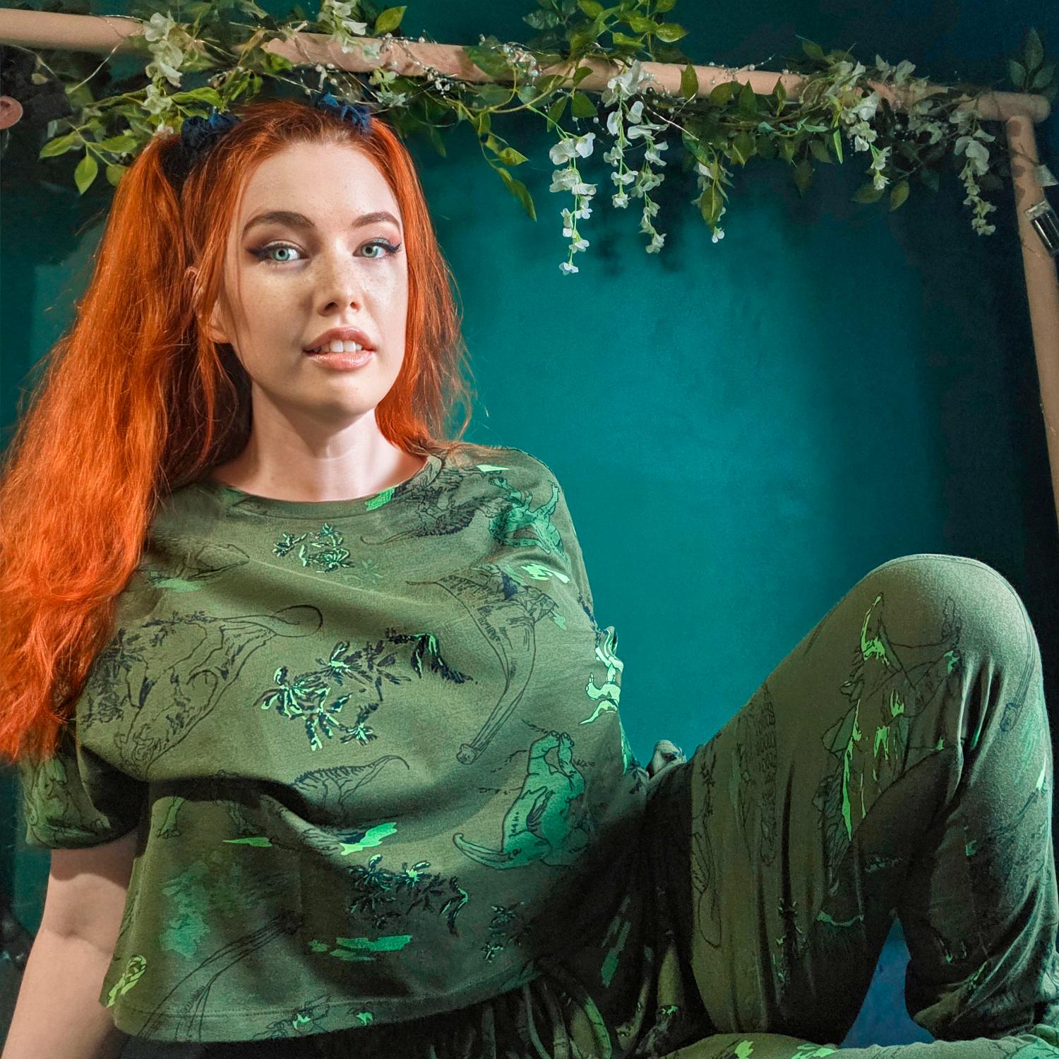 Organic Cotton PJ Boxy Tee - Dino